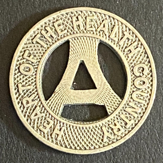 Albuquerque Bus Co. "Health Country" Transit Token 16mm VGC Hanging "A" (#4)