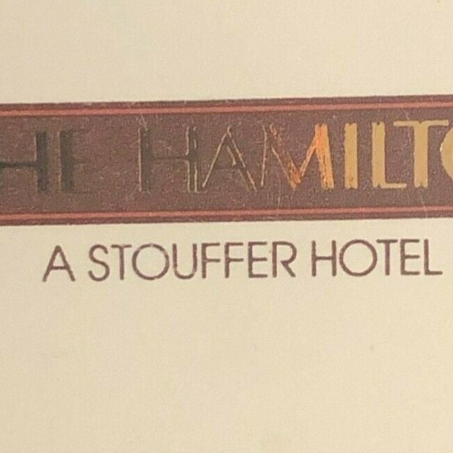 Itasca, IL The Hamilton / Stouffer Hotel c1970's-80's Full Matchbook