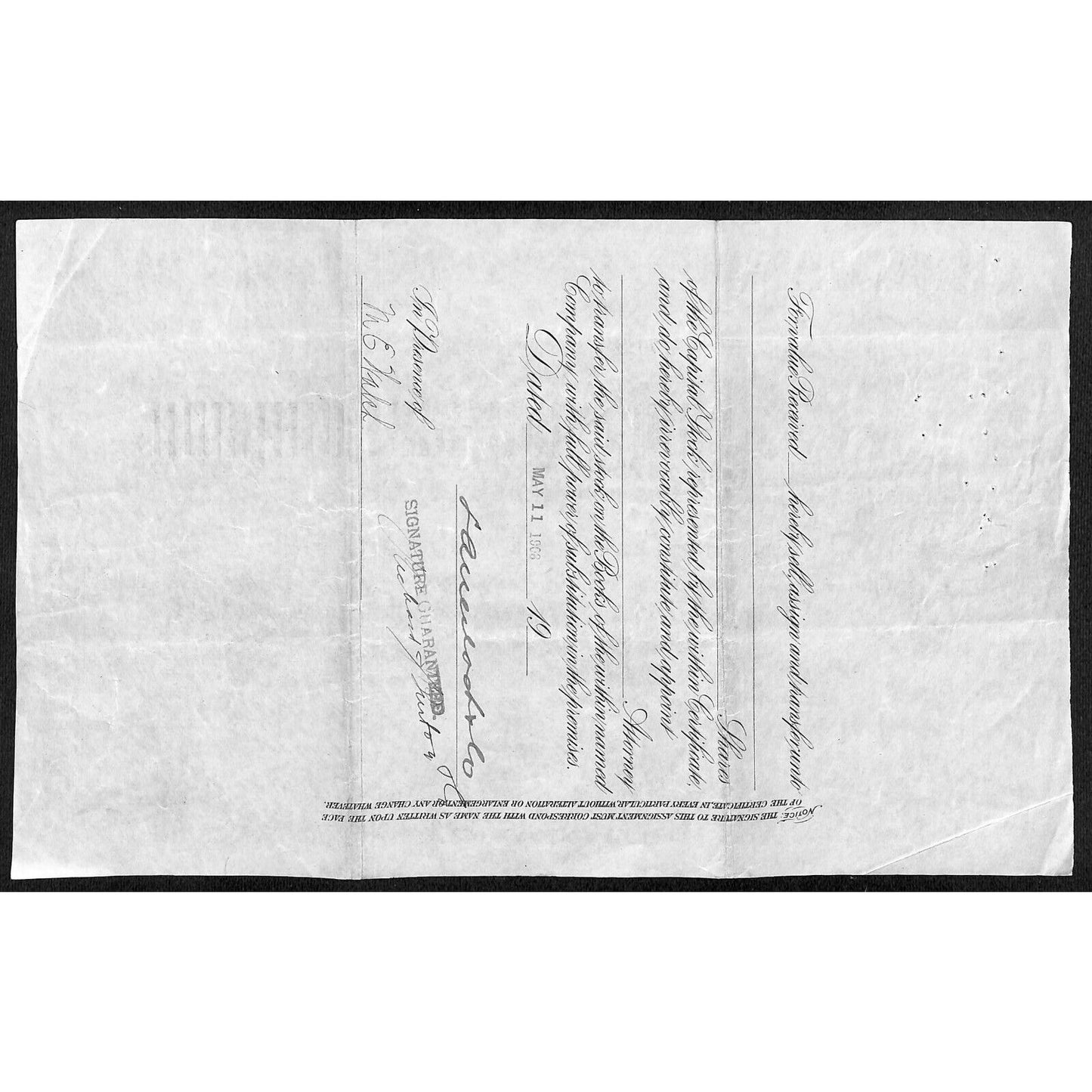 Bay State Gas Company Delaware 1908 Stock Certificate L. Auerbach & Co. Blue