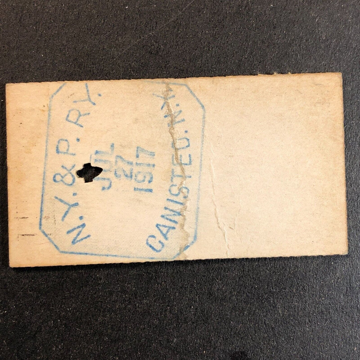 New York & Pennsylvania Railroad July 27 1917 Bennetts, NY Ticket #11840