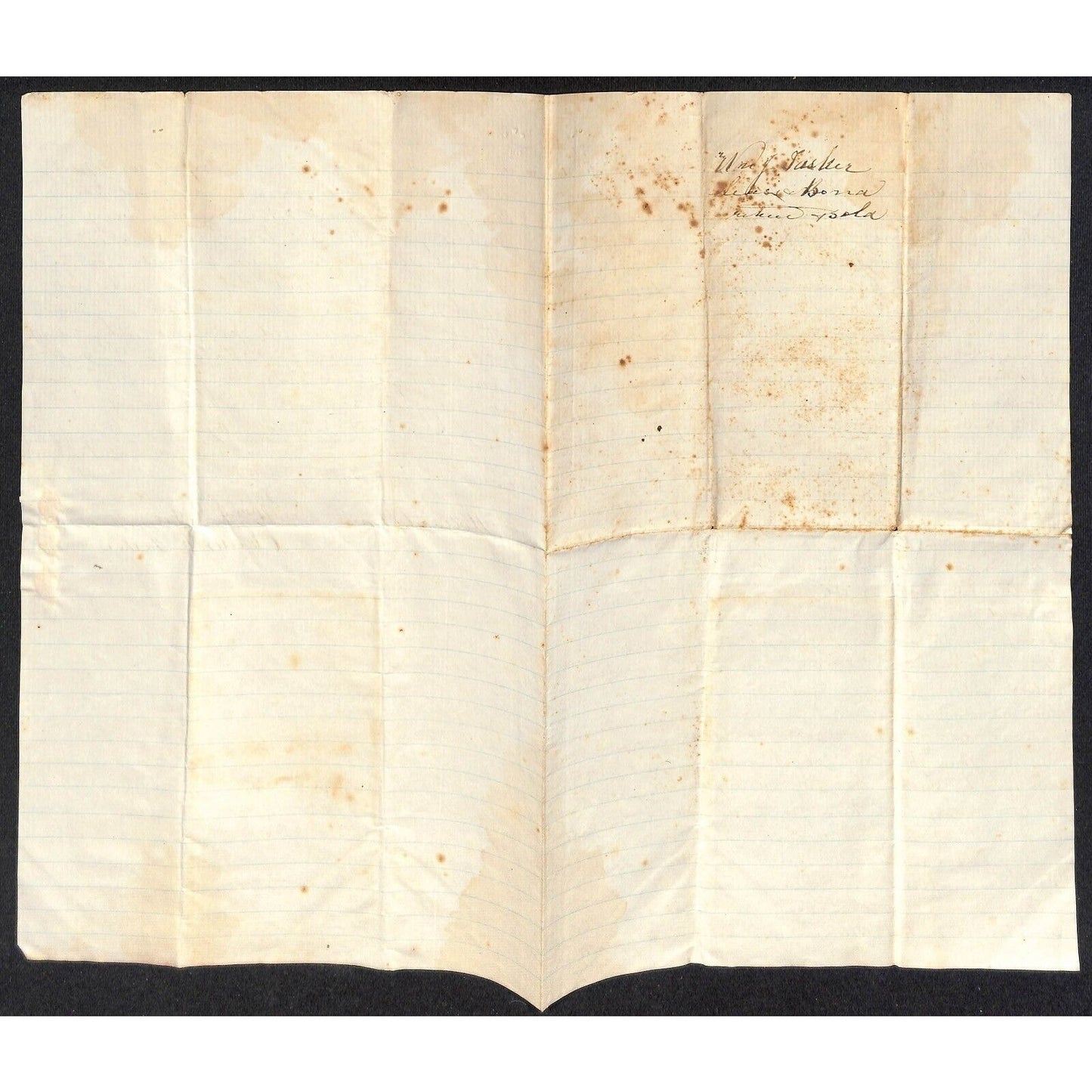 1860 Jabez Knowlton* / Wm. J. Lasker ? Newburgh, ME Indenture Document