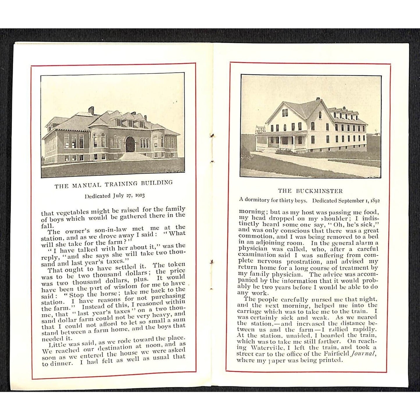 Hinckley, ME 1910 "Good Will Farm" Booklet 12p Letterhead & Cover Knowlton* VGC