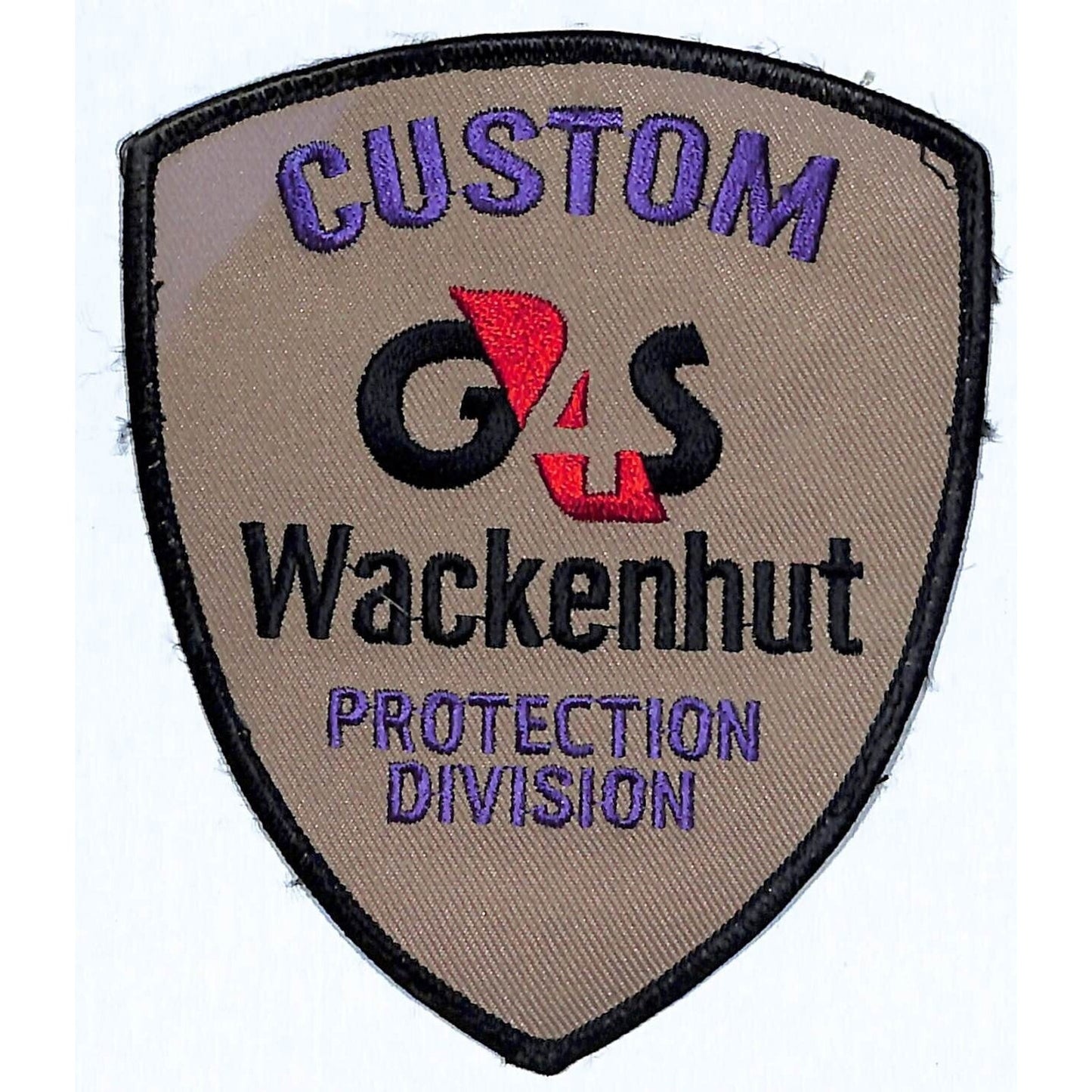 Wackenhut G4S Custom Security Gaurd Embr. Patch c1970's-80's? 4.25"h (#4) Scarce