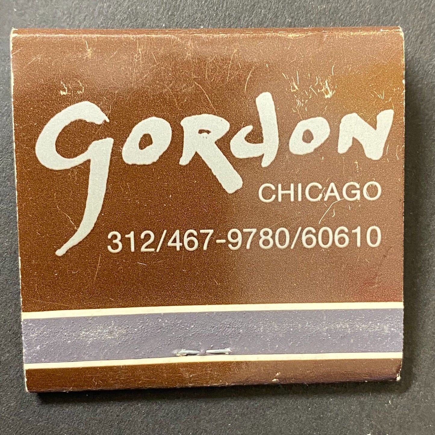 Gordon Restaurant Chicago Full Matchbook c1976-80's Scarce