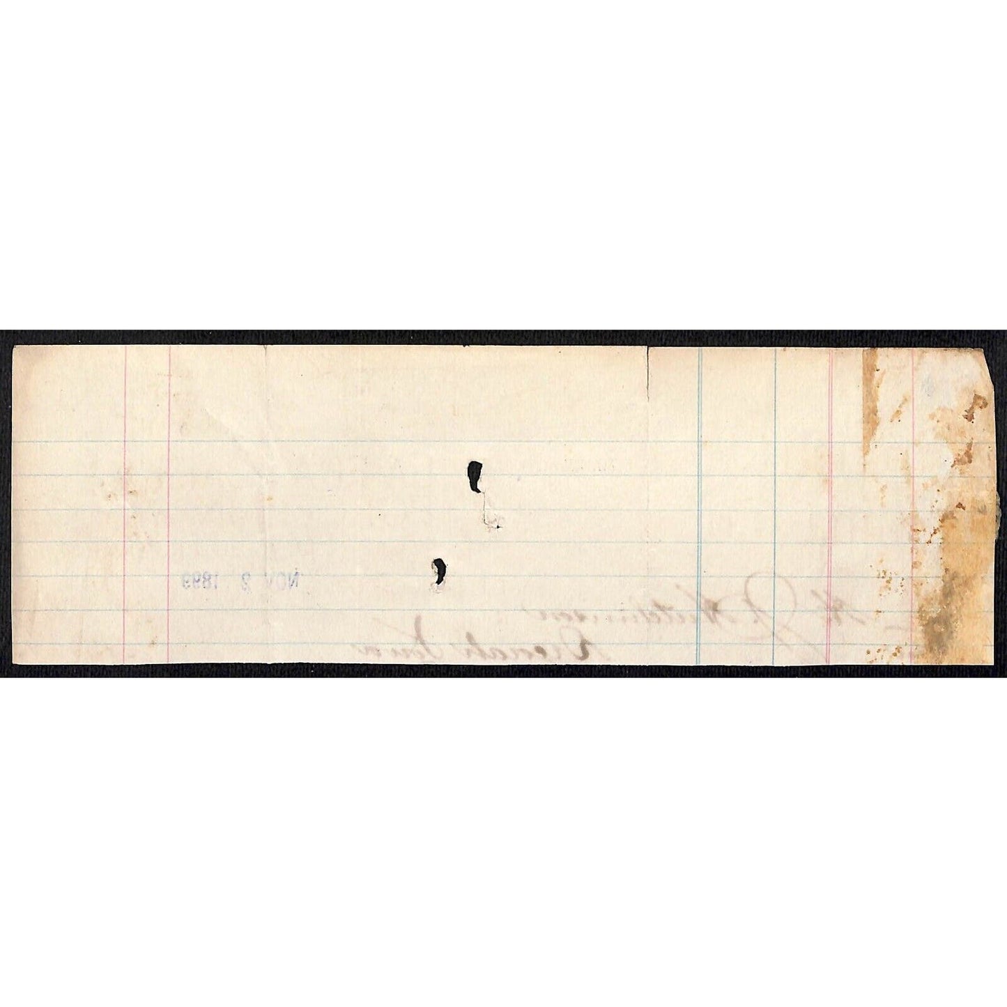 French China Co. East Liverpool, OH HJ Hutchinson Decorah, IA* Cut 1899 Billhead