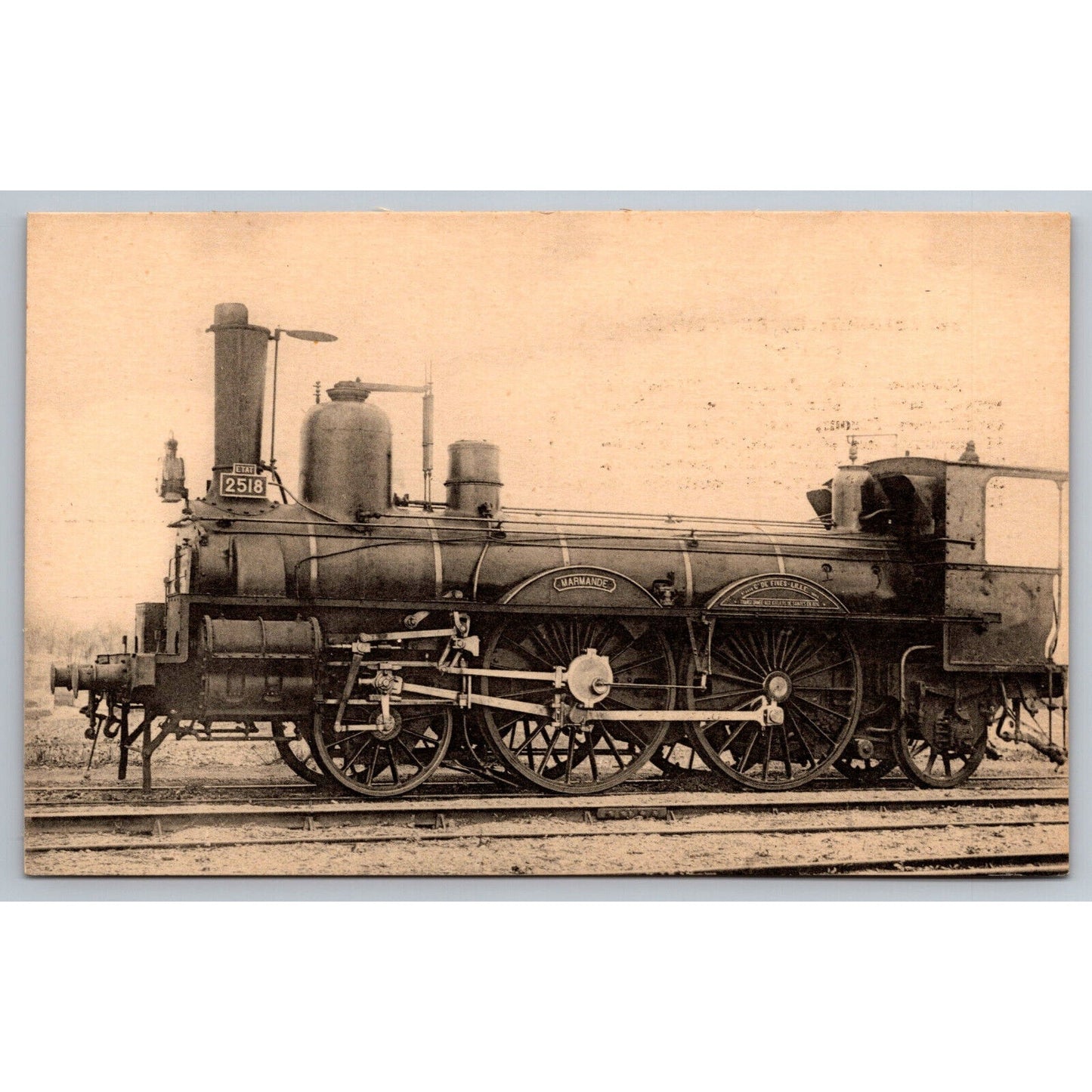 French Railroad RPPC* Postcard Machine 2518 c1900 H.M.P.