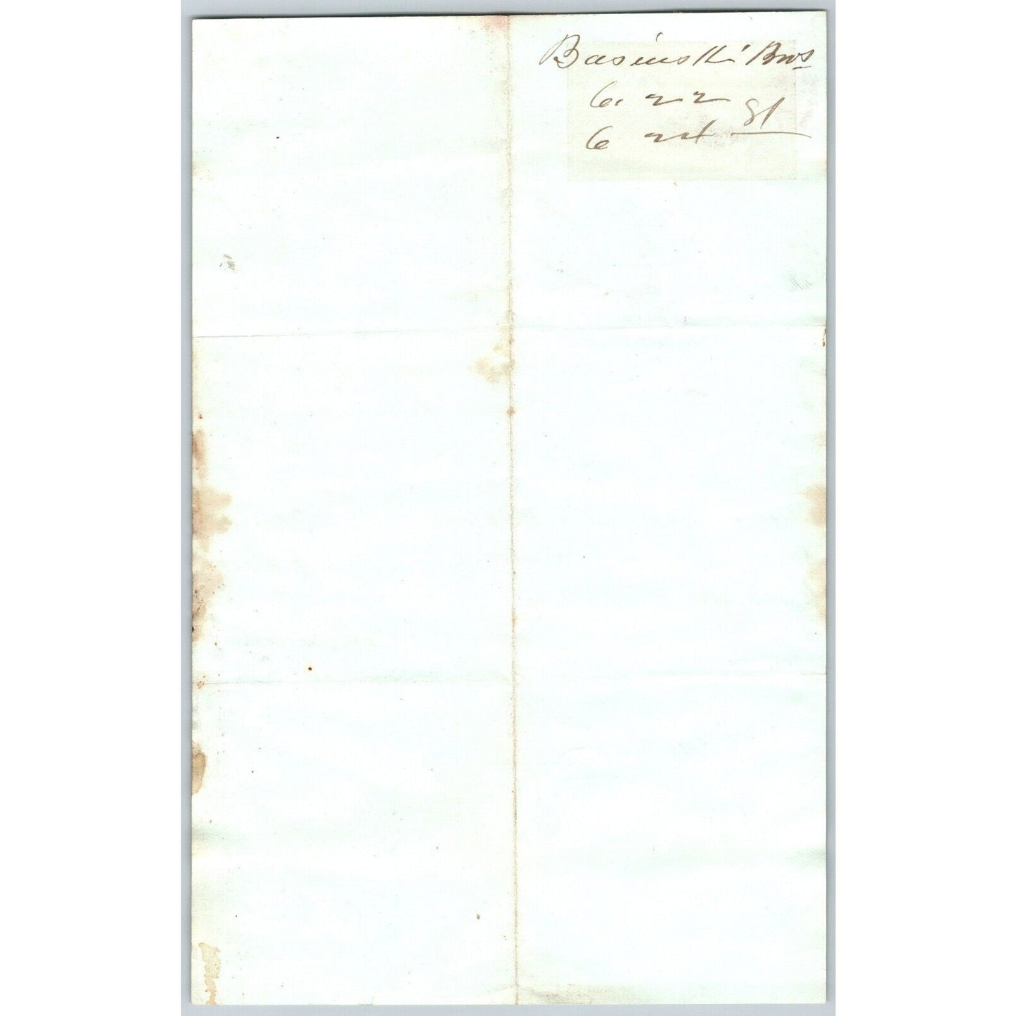 J. Basinski & Bros. Bozeman, MT (Dry Goods) 6/22 1881 Letterhead Henry Elling*