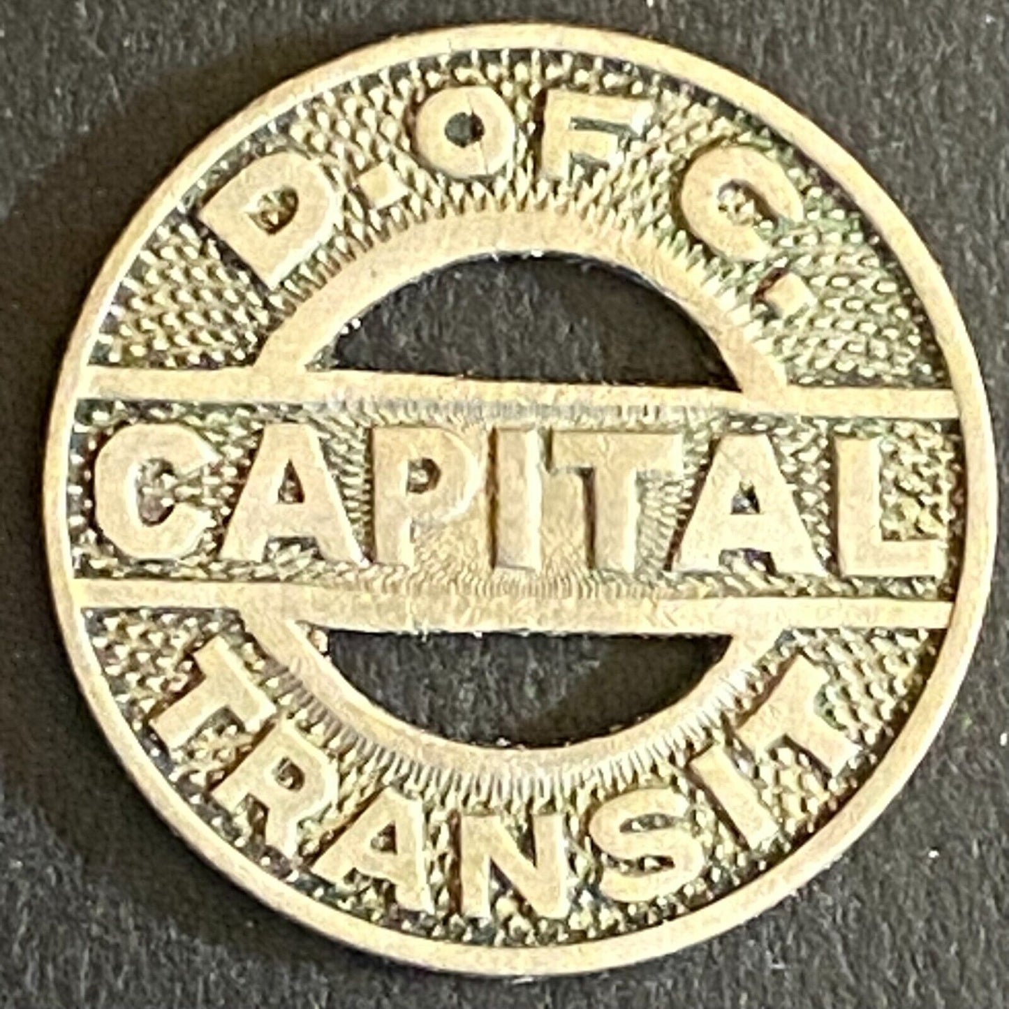 D. of C. Capital Transit One Fare Transit Token 16mm (#5)
