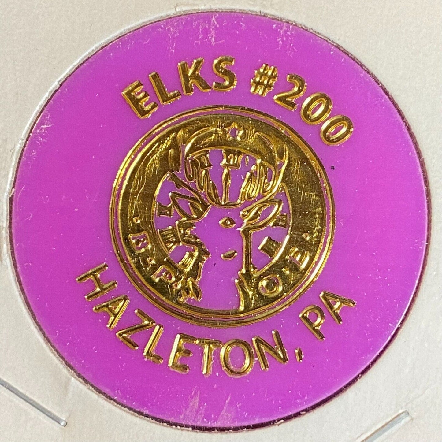Hazelton, PA Elks #200 c1970's-80's Plastic "Wine" Token