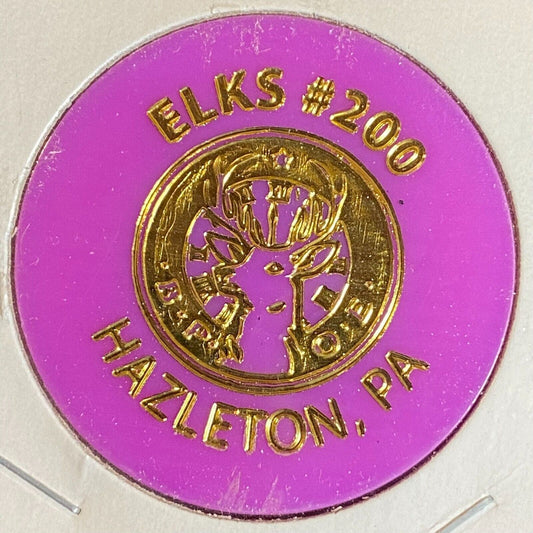 Hazelton, PA Elks #200 c1970's-80's Plastic "Wine" Token