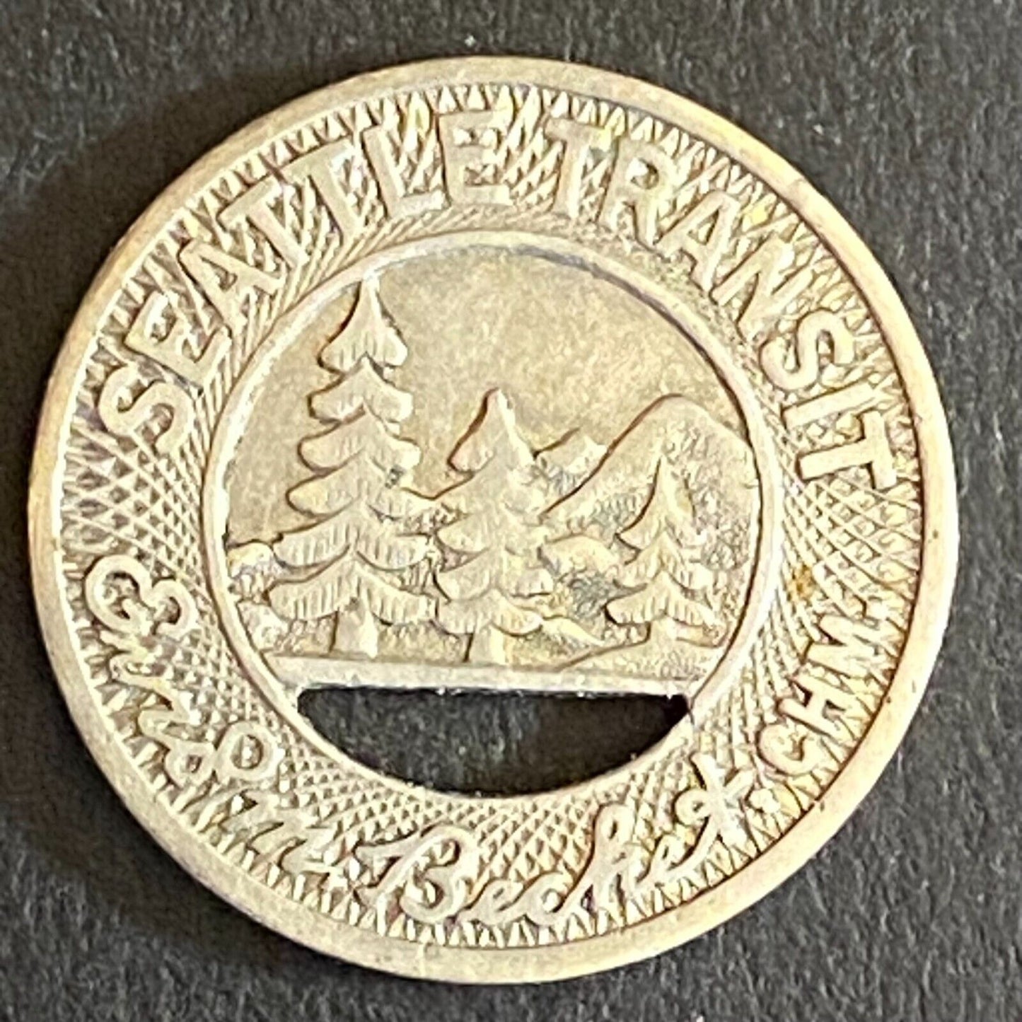 Seattle Transit G/F One Fare Transit Token w/ Trees 16mm