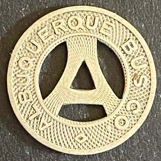 Albuquerque Bus Co. "Health Country" Transit Token 16mm VGC Hanging "A" (#17)