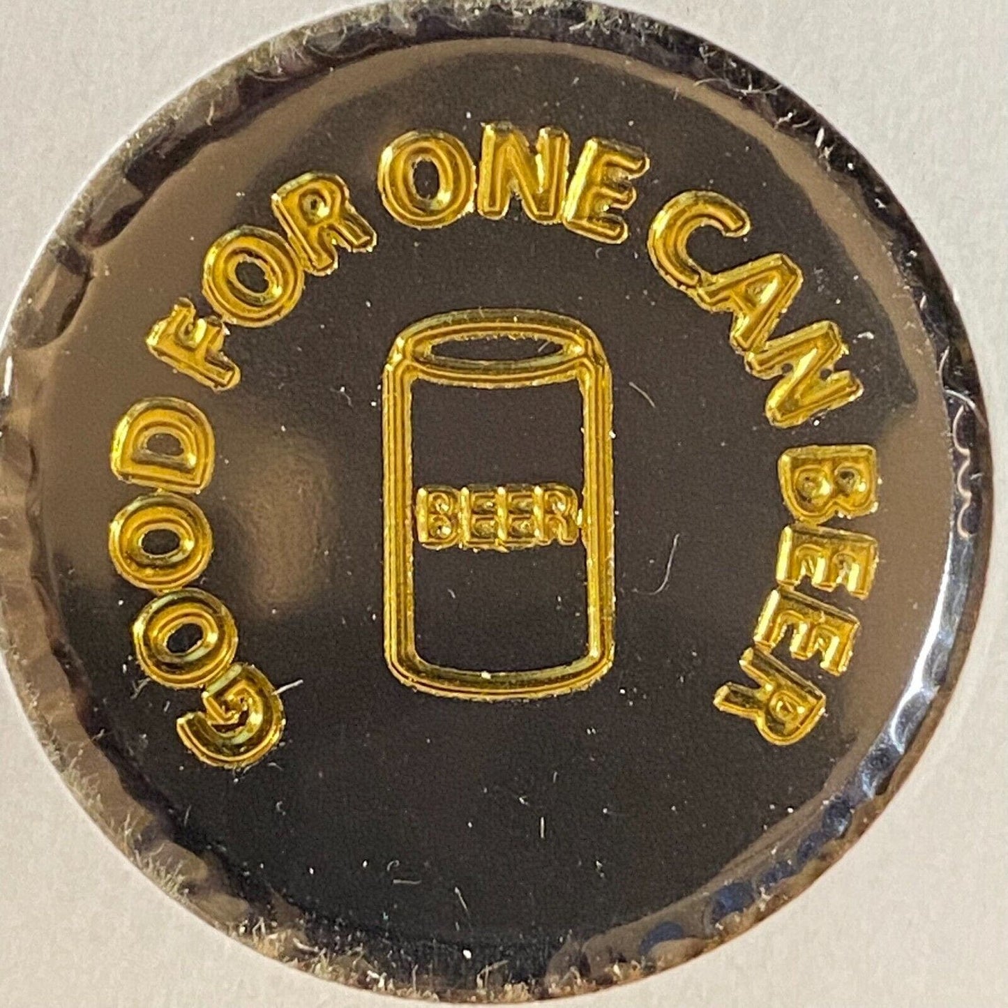 Hopewell, PA V.F.W. 8634 c1970's-80's Plastic "Good For One Can Beer" Token