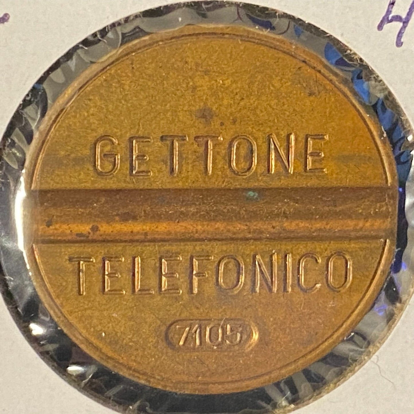 Gettone Telefonico Public Telephone Token 1971 Italy Bronze 24.5mm 7.2g #7105 VG
