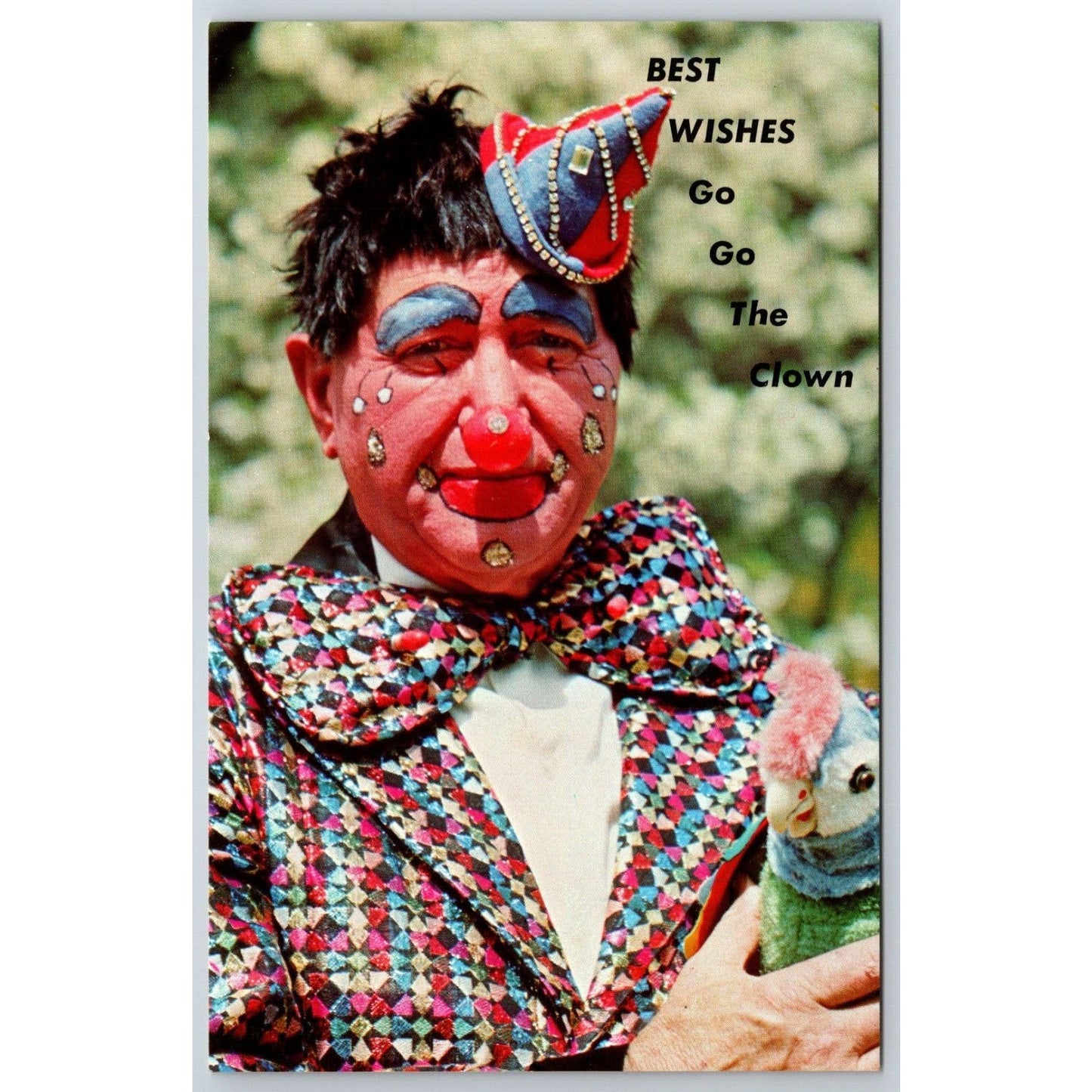 George Owen "Go-Go the Clown" "Best Wishes" Postcard VGC NP c1960