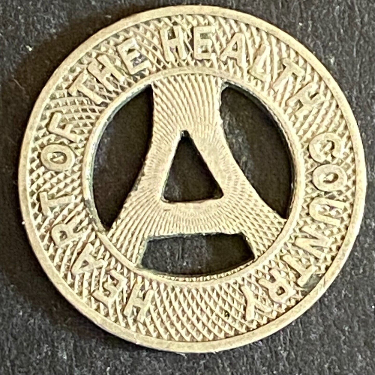 Albuquerque Bus Co. "Health Country" Transit Token 16mm VGC Hanging "A" (#12)