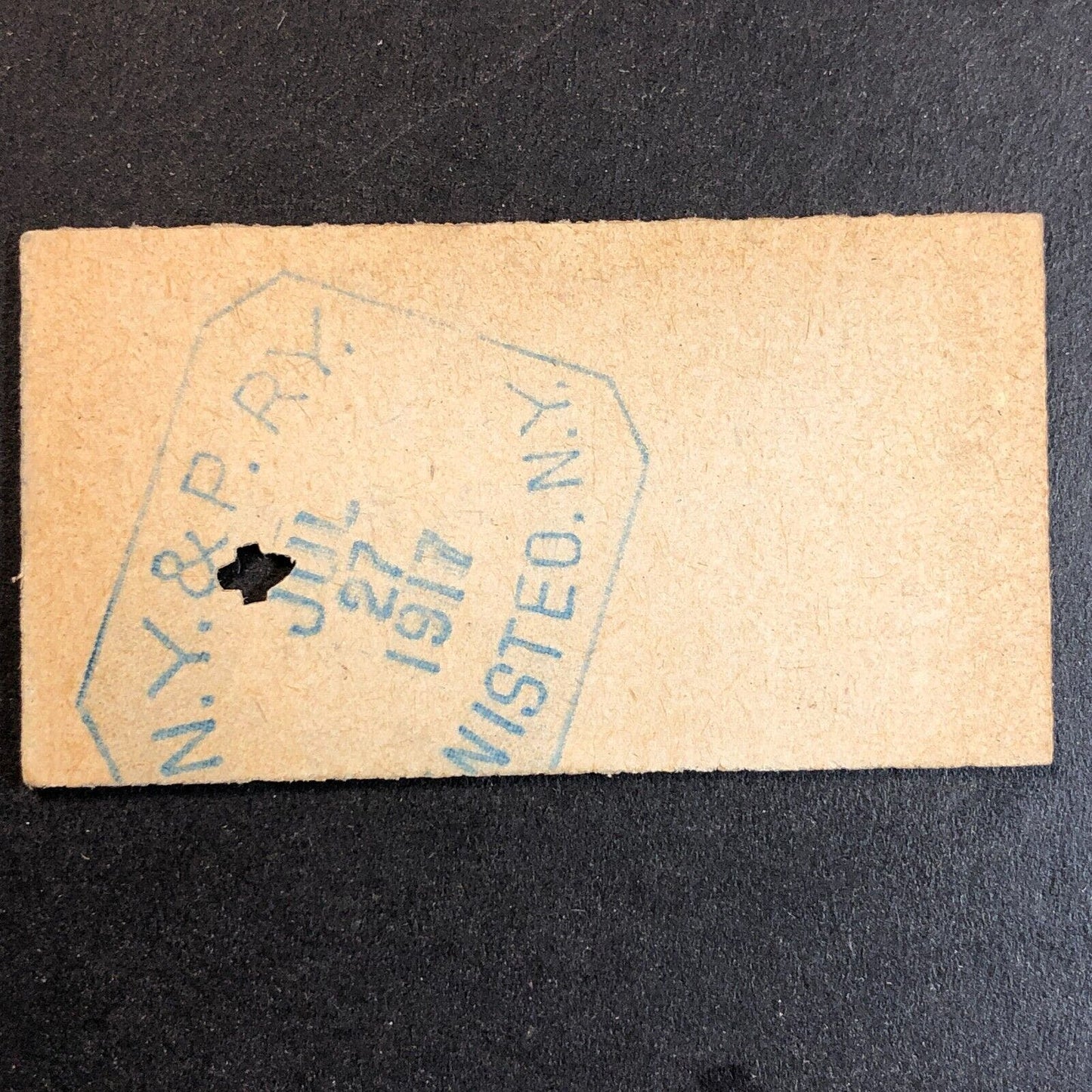 New York & Pennsylvania Railroad July 27 1917 Whitesville, NY Ticket #18291