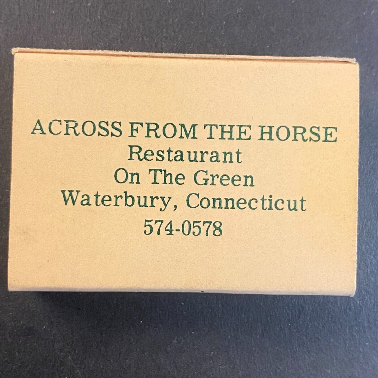 Across from the Horse Restaurant Waterbury, CT Vintage Matchbox VGC Scarce