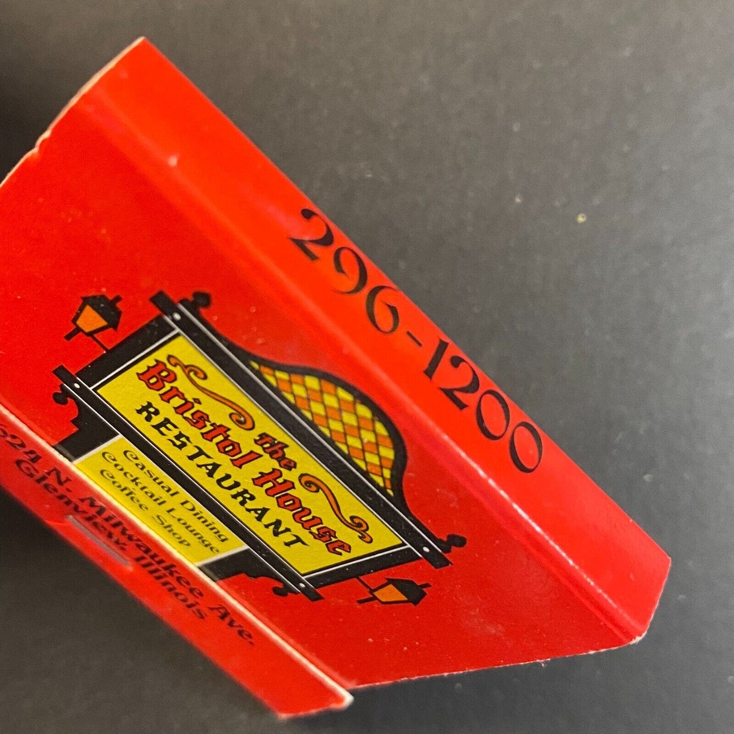 Bristol House Restaurant Glenview c1973-80's Full Matchbook Scarce