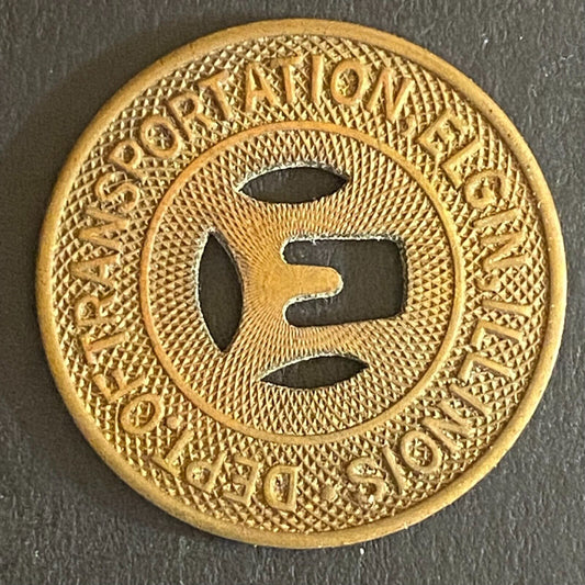 Elgin, Illinois Dept. of Transportation One Fare Transit Token 22.6mm VGC