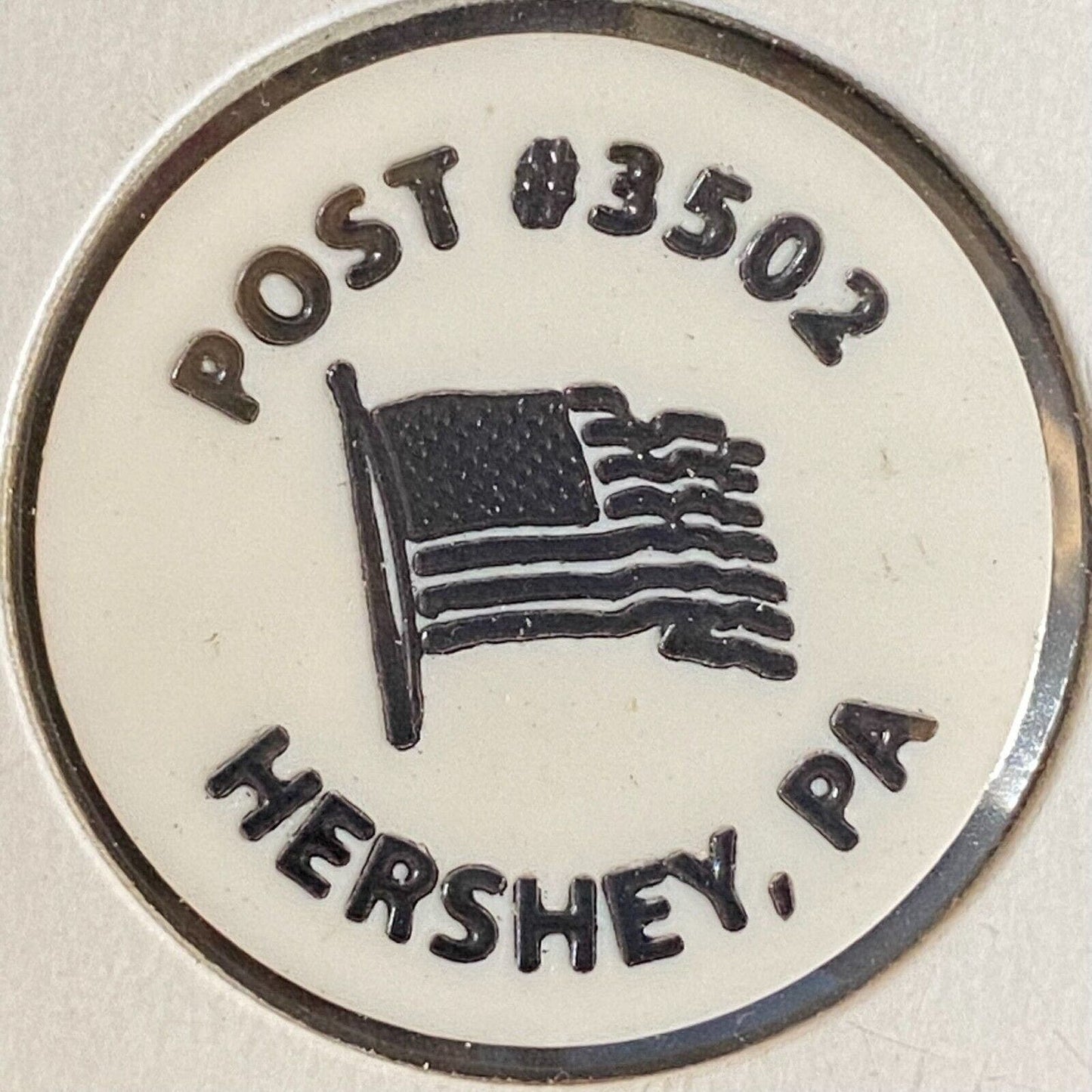Hershey, PA A.L. Post #3502 c1970's-80's Plastic "G/F One Draft" Token