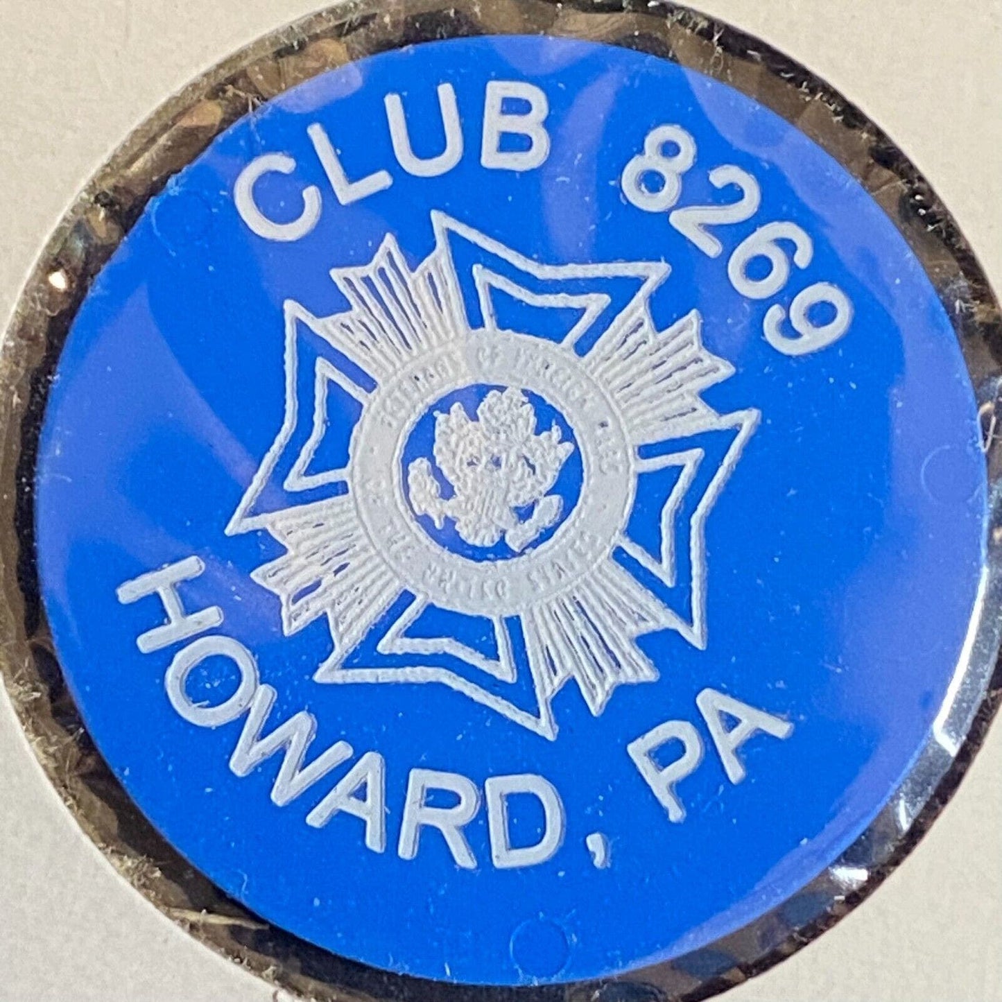 Howard, PA A.L. Club 8269 c1970's-80's Plastic -"Good For One Bottle Beer" Token