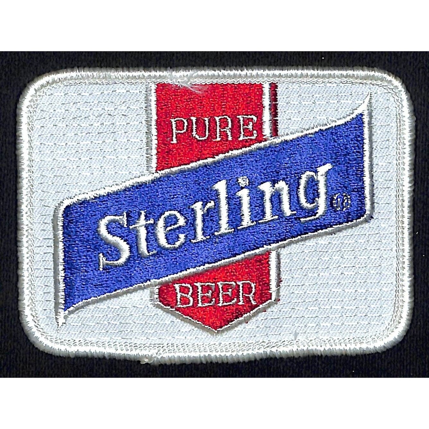 Sterling Beer Patch Vintage Embroidered 3" x 4" VGC c1975-80's