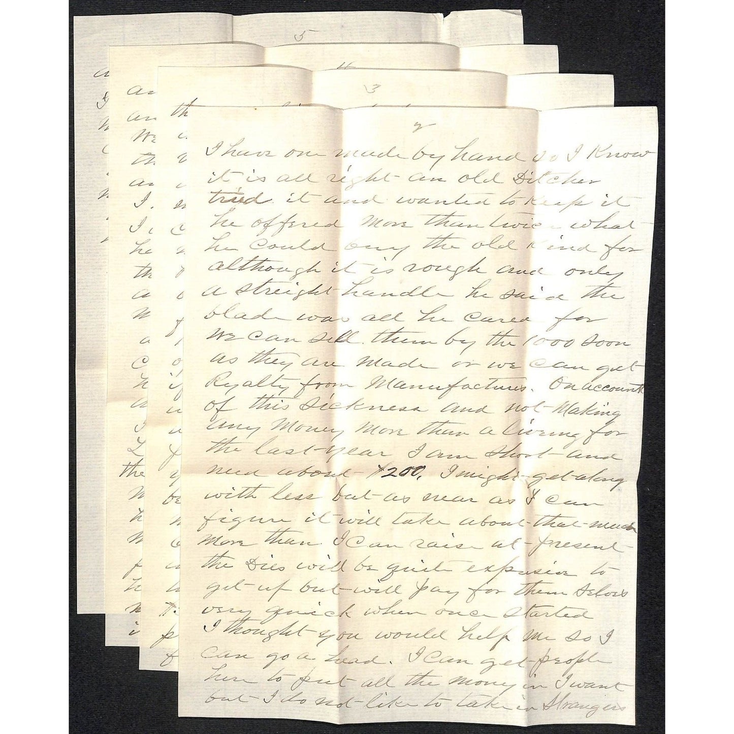 1895 5pp ALS From J.H. Warren ? Cleveland To John Rickard Wadsworth, OH VGC