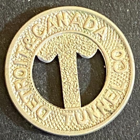 Detroit & Canada Tunnel Co. G/F One Fare Token 16mm (#3)