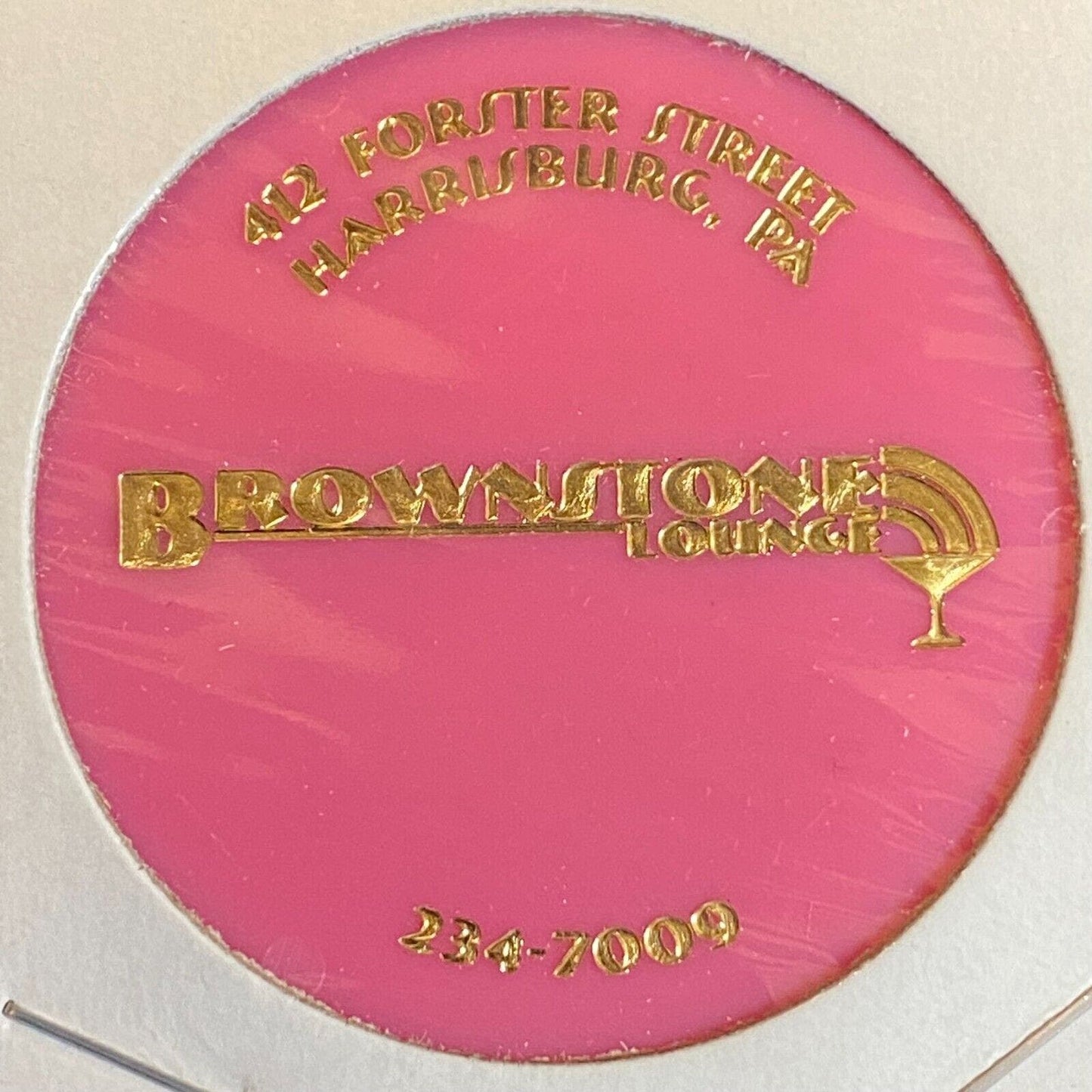 Harrisburg, PA Brownstone Lounge c2000-10 Plastic "Bar Liquor" Token