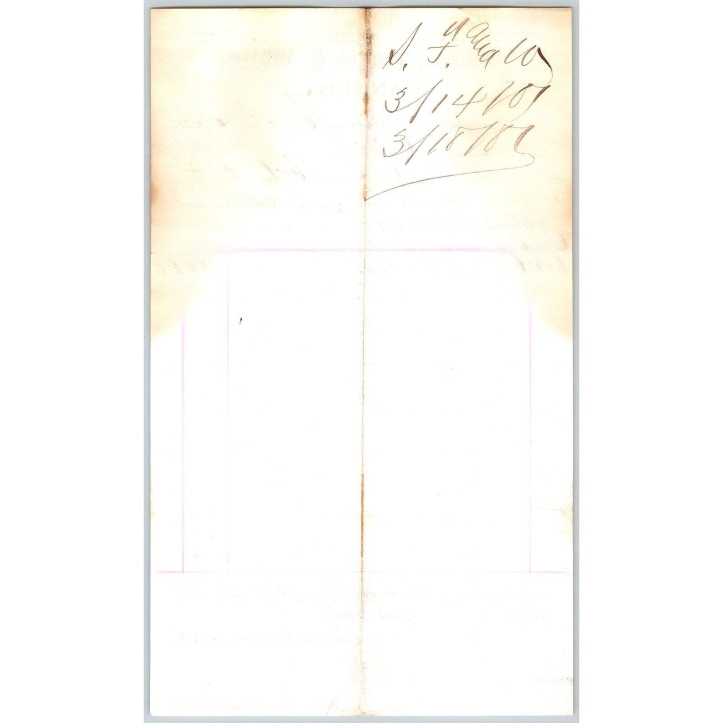 Sebree, Ferris & White Bankers Dillon, MT 3/14 1881 Statement Henry Elling*