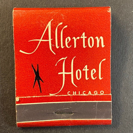 Allerton Hotel Chicago c1940's-50's Full Matchbook VGC Scarce