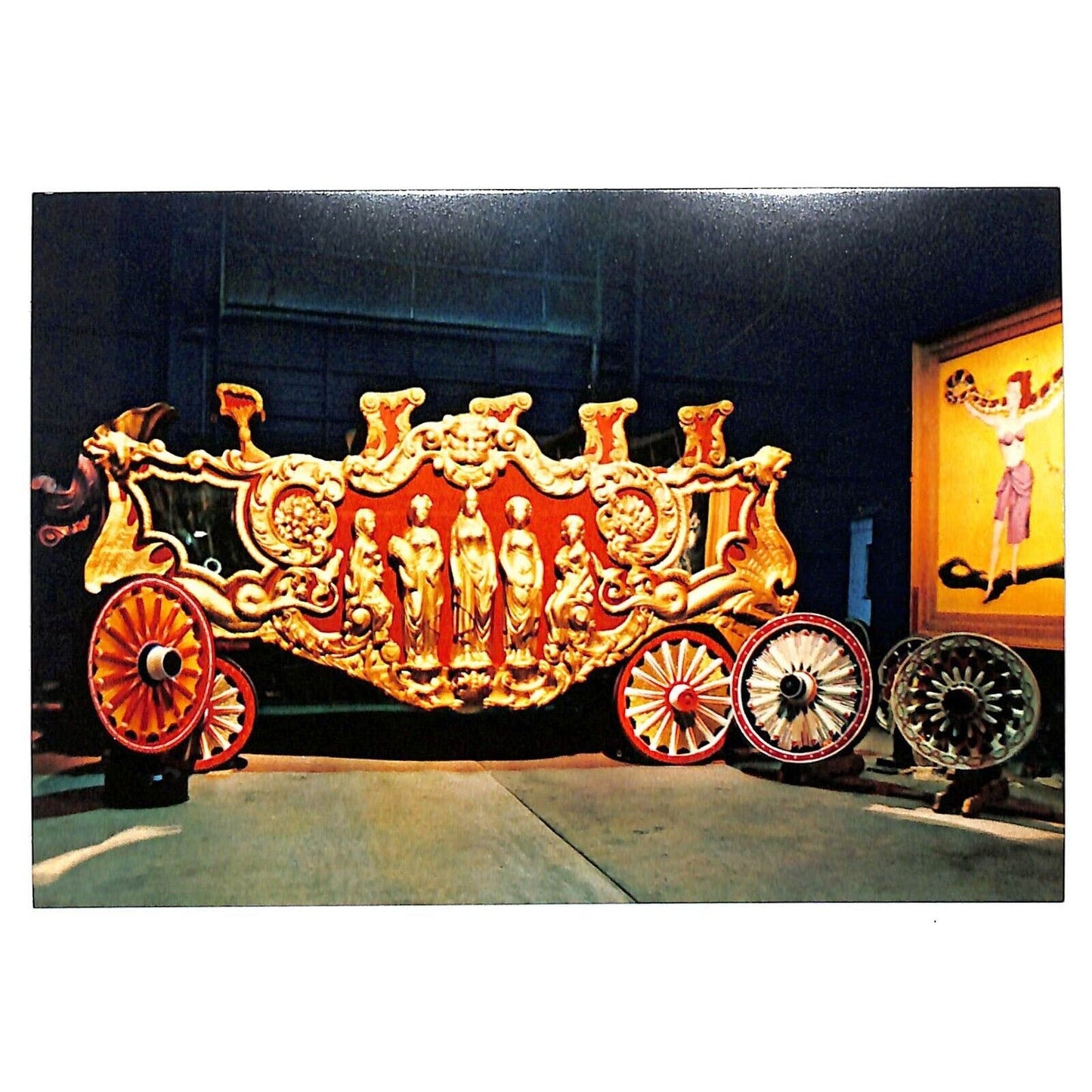 Ringling Museum "Five Graces Wagon and Wheels" c1977 Postcard 4" x 6" RPPC*
