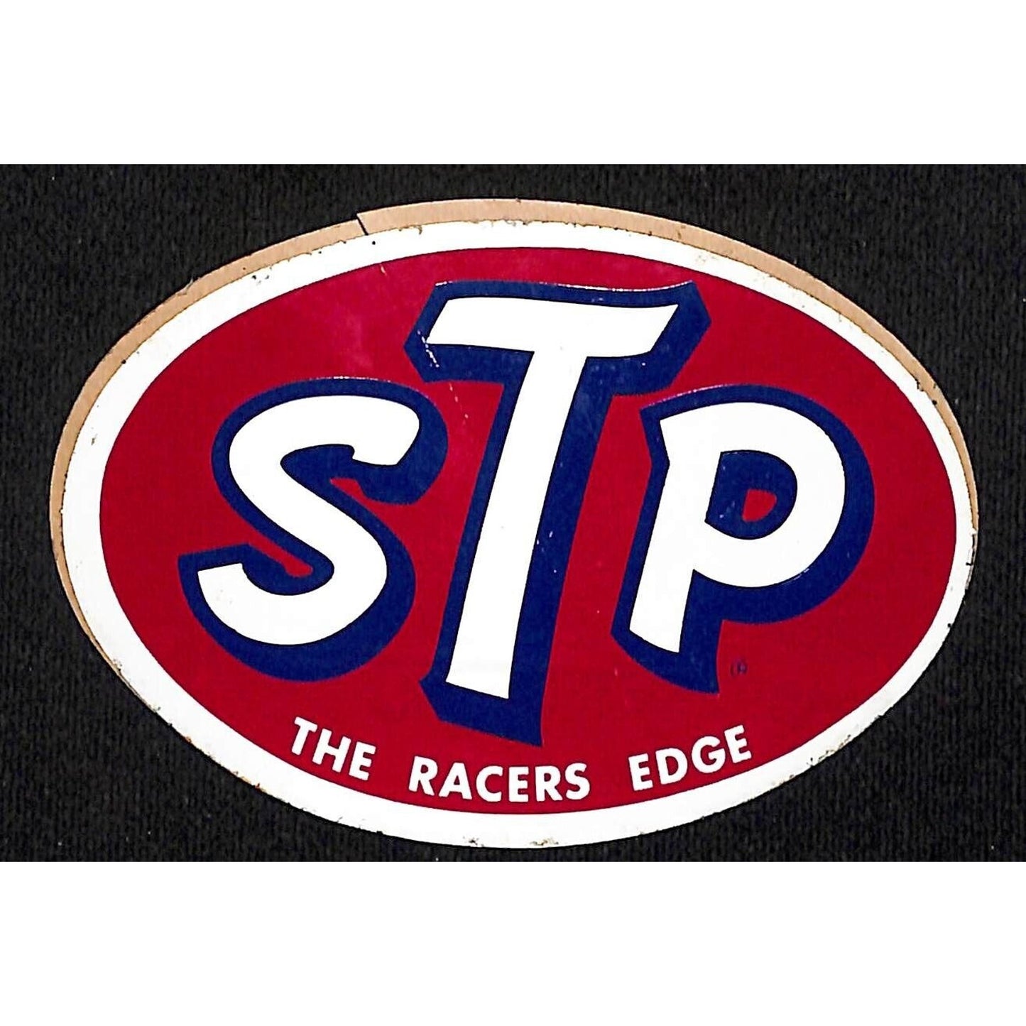 STP Oil Treatment "The Racers Edge" Vintage Automotive Sticker c1980's