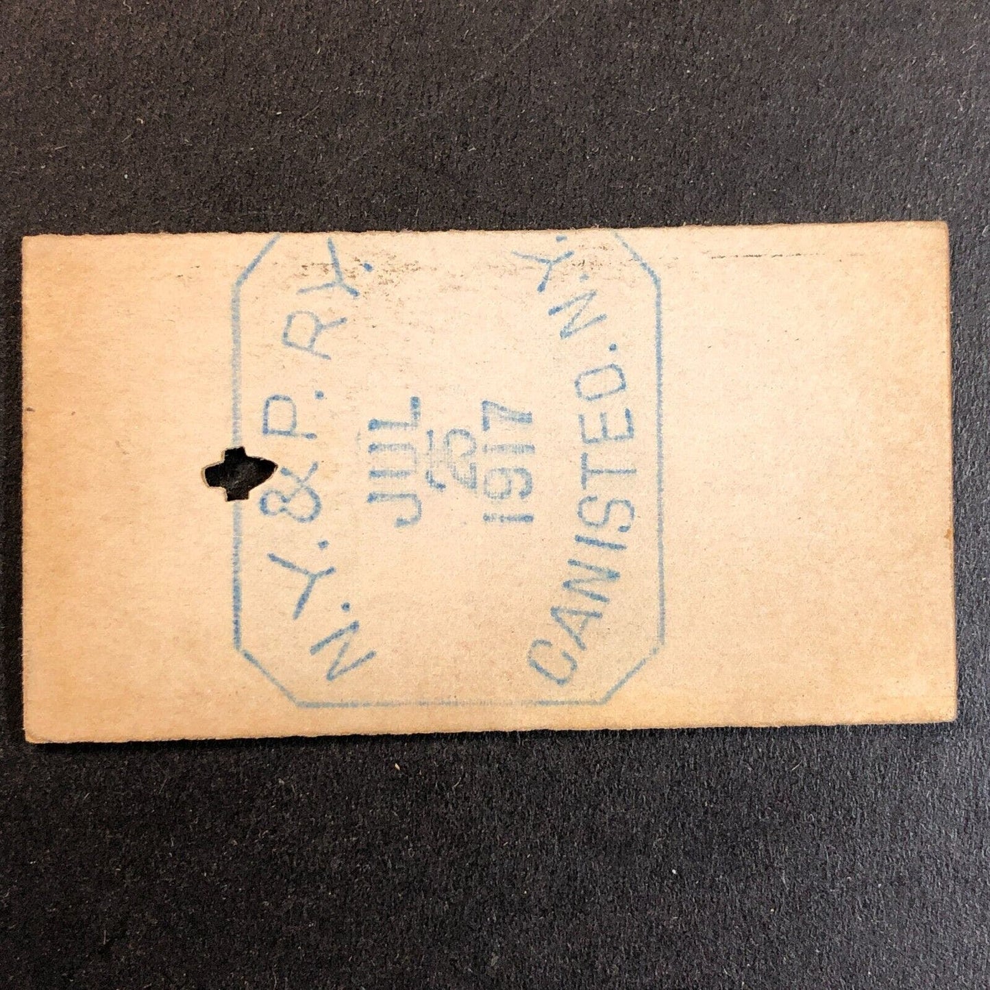 New York & Pennsylvania Railroad July 25 1917 Genesee, PA Ticket #10748