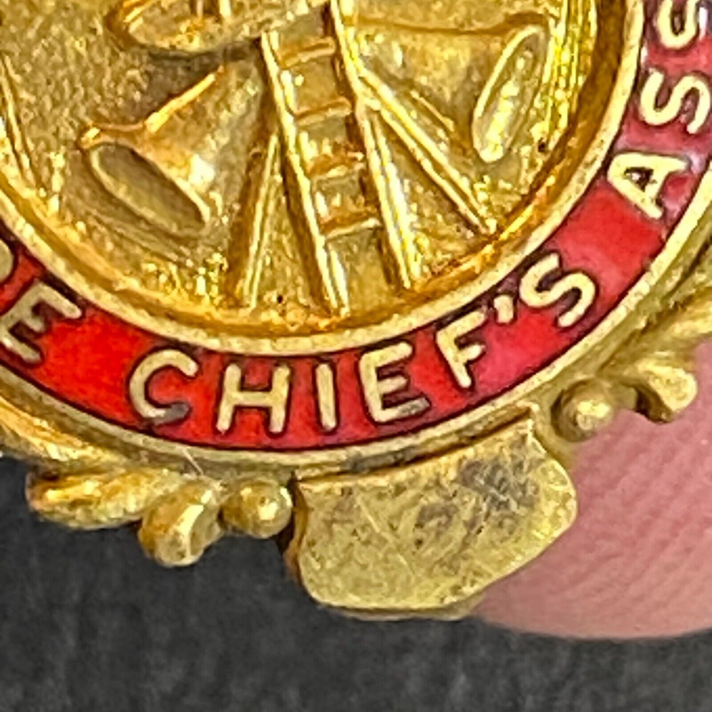 Milw. Co. Ind. Fire Chief's Association Color Enamel Lapel Pin 22mm - No Nut*