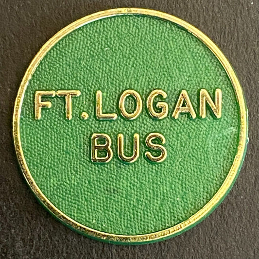 Ft. Logan Bus Englewood, CO Plastic Transit Token 23mm (#1)