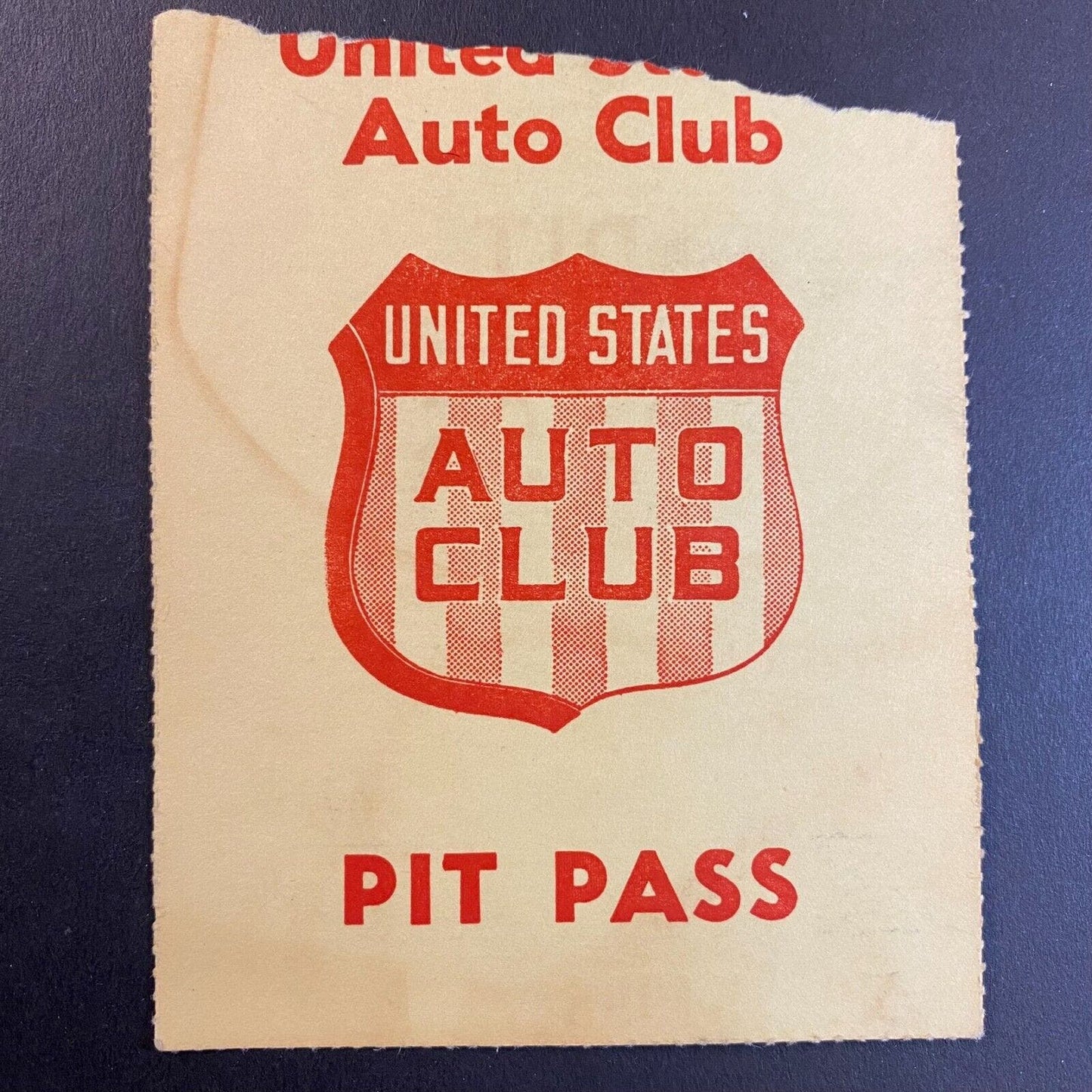 USAC c1957 Pit Pass PHX Phoenix John Blouch (Chief Mechanic) Scarce