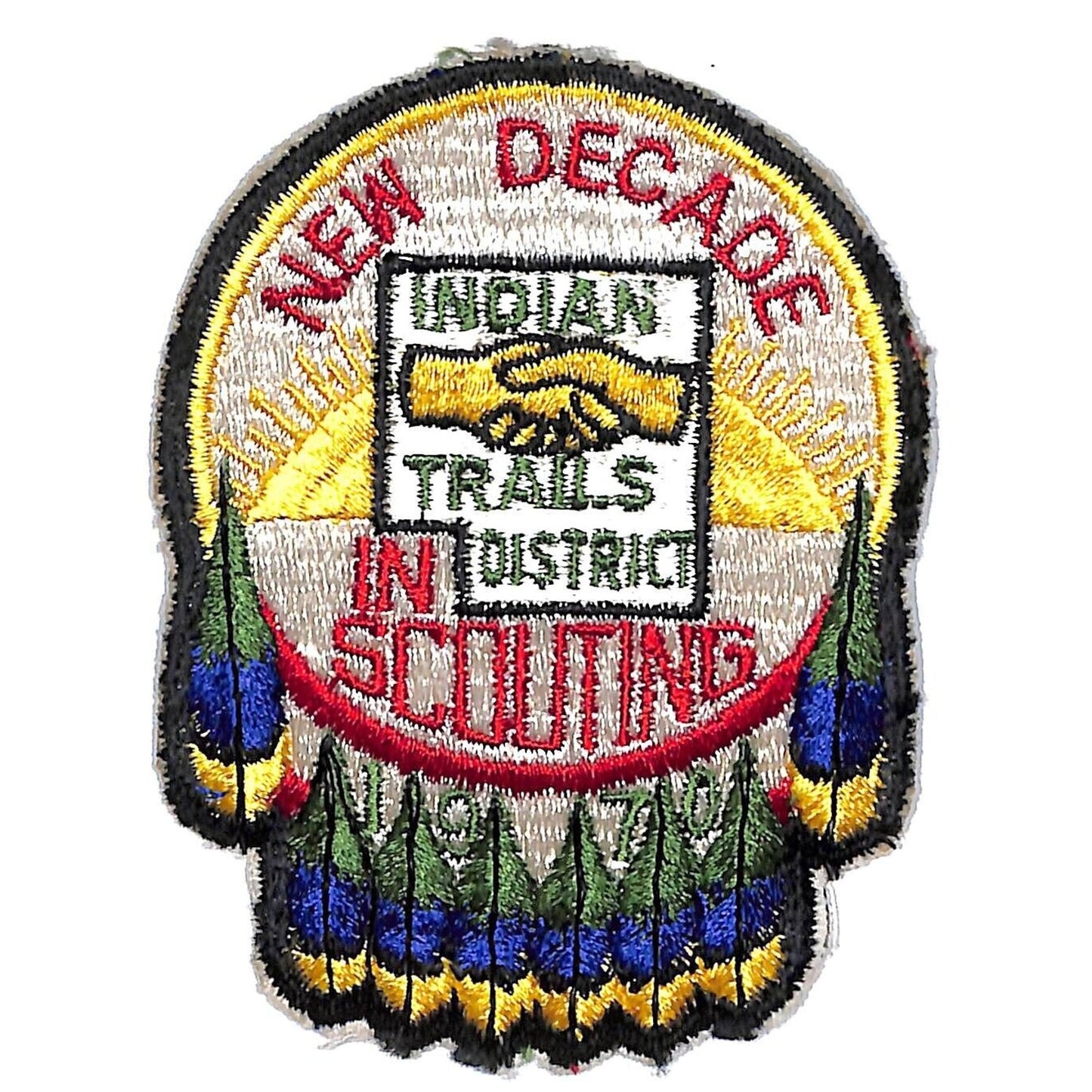 Boy Scouts BSA 1970 Indian Trails District "New Decade in Scouting" Patch Scarce