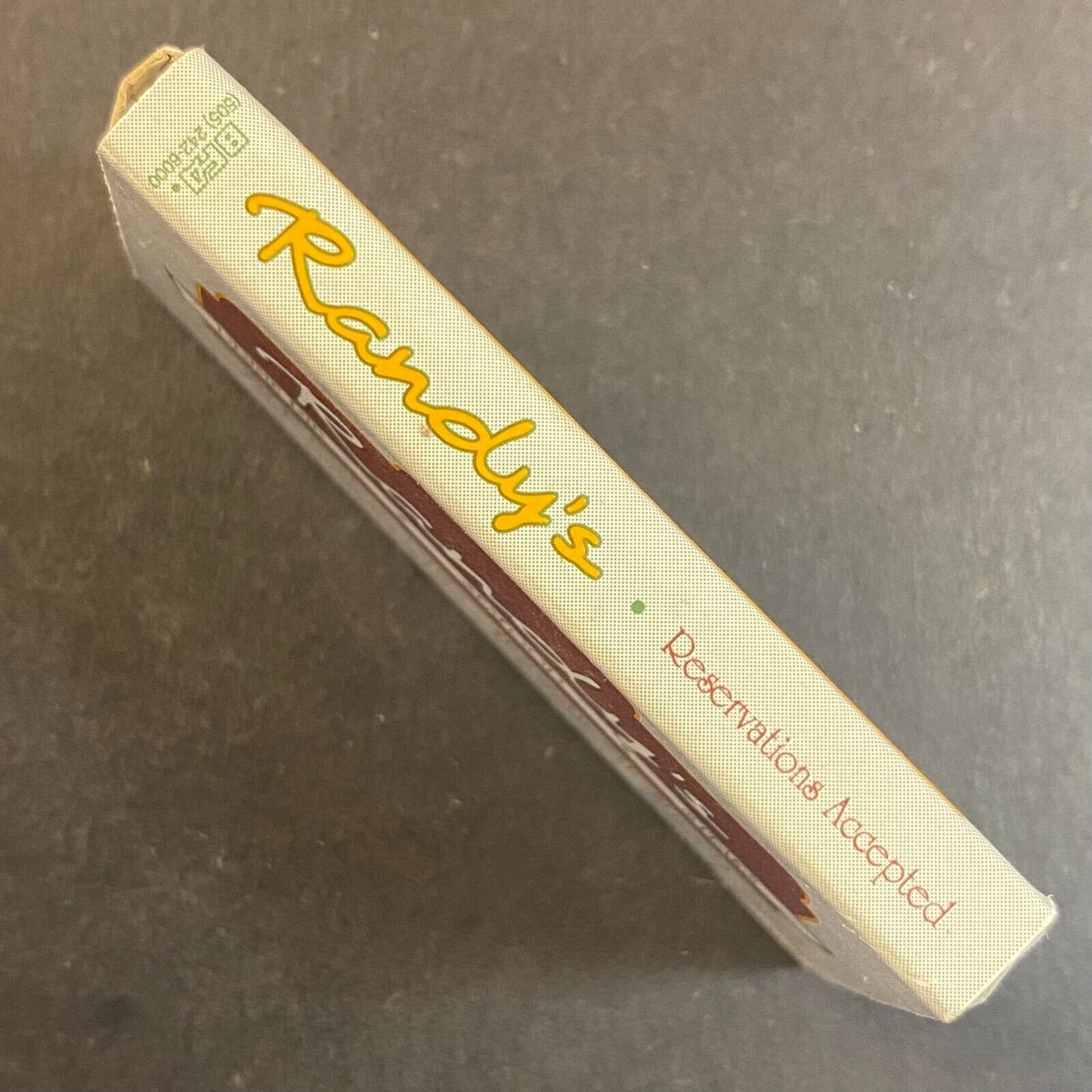 Randy's Prime Rib Seafood Restaurant Durango, CO Vintage Matchbox VGC Scarce