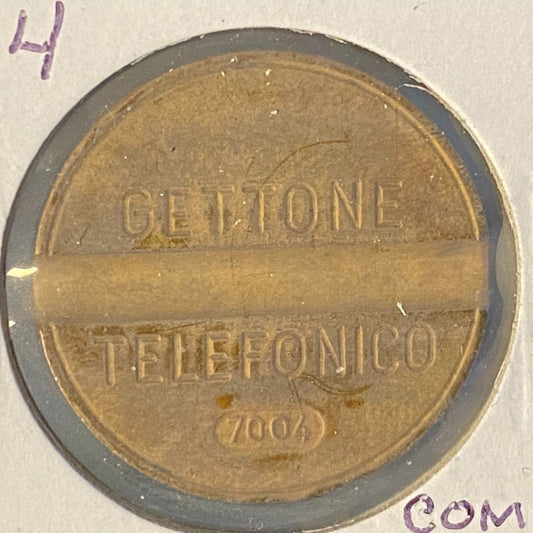 Gettone Telefonico Public Telephone Token 1970 Italy Bronze 24.5mm 7.1g #7004 VG