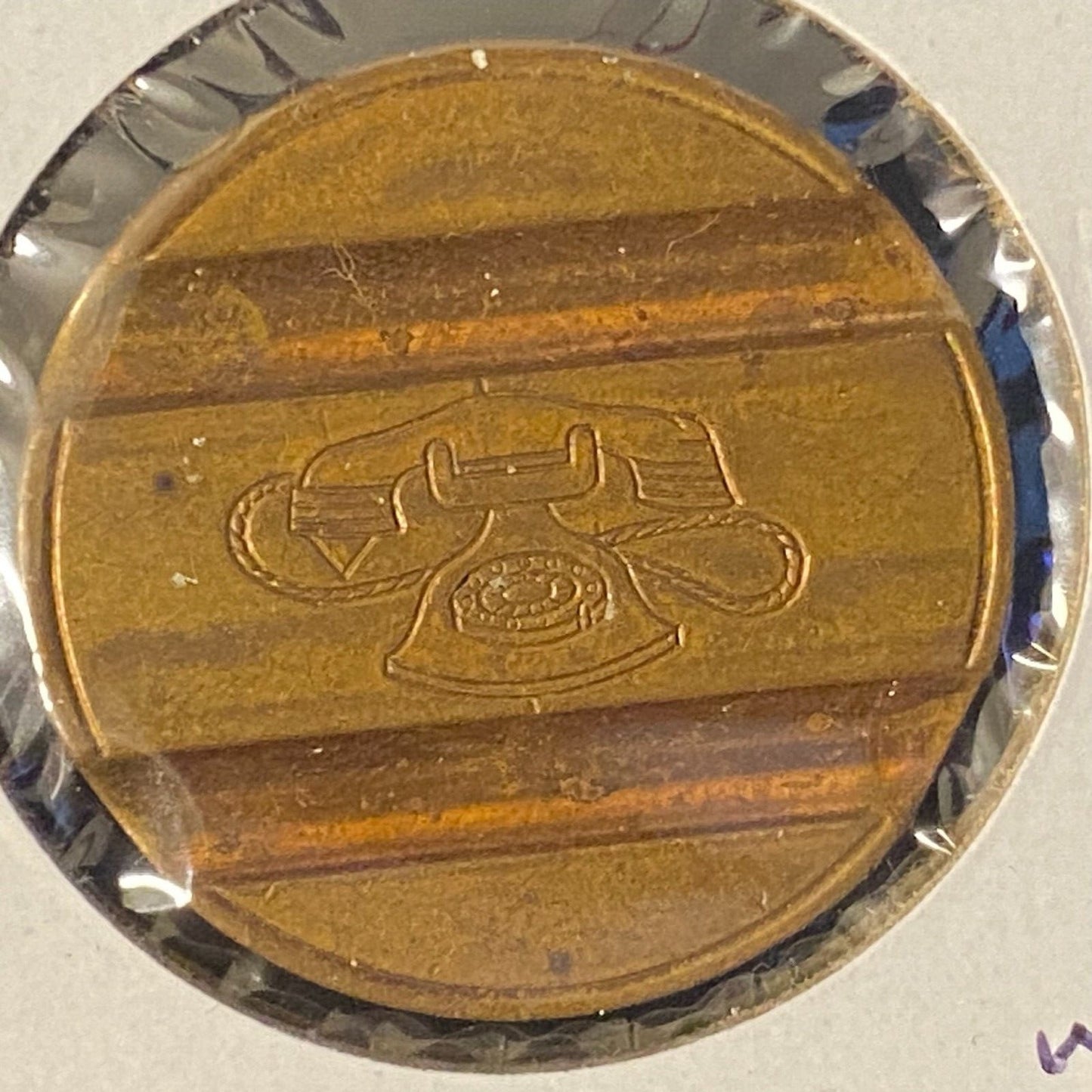 Gettone Telefonico Public Telephone Token 1971 Italy Bronze 24.5mm 7.2g #7105 VG