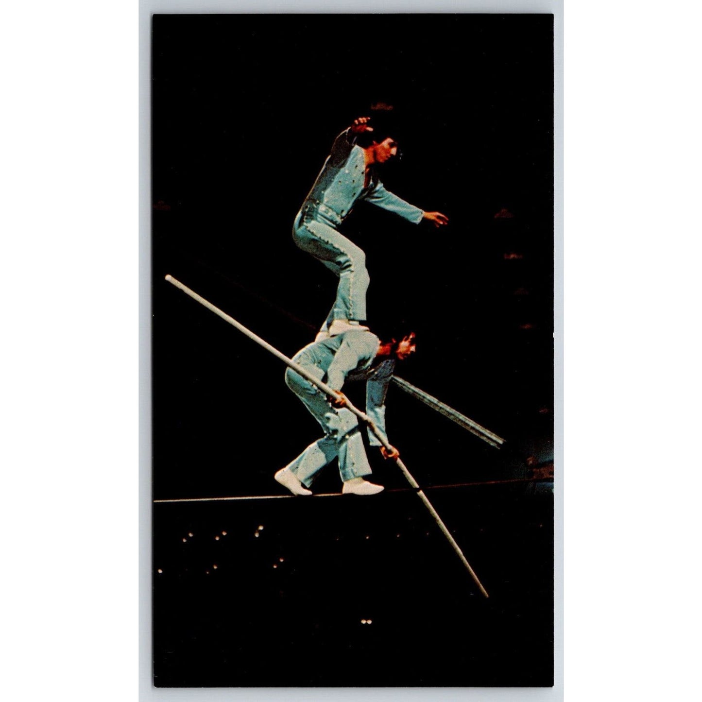 Ringling Bros. Carrillo Brothers Tight Rope Postcard VGC NP c1976