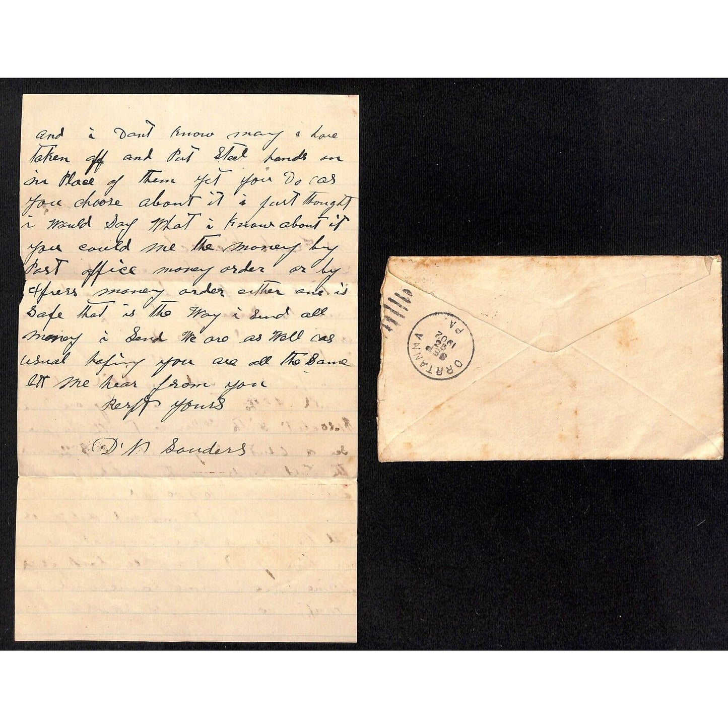 1902 Hagerstown, MD D.N. Souders Watchmaker Jeweler ALS + Cover re: Gold Ring