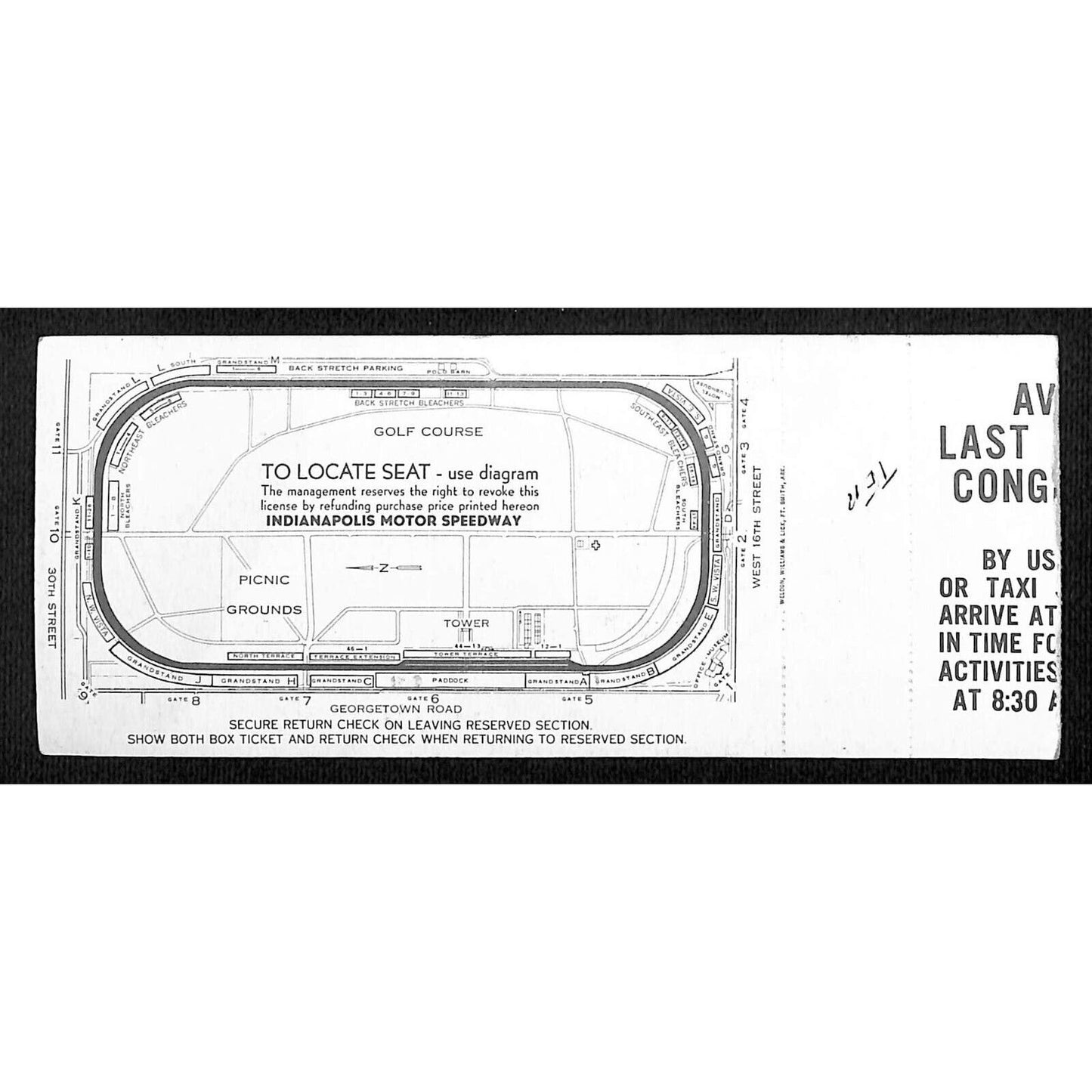 1971 Indianapolis 500 Ticket Stub w/ 1970 Winner Al Unser - 13 Z Seat 13