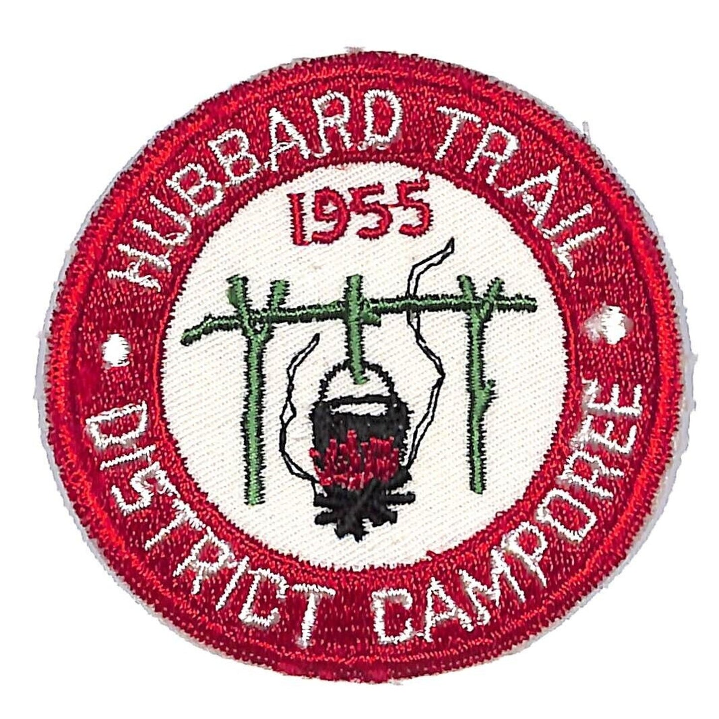 Boy Scouts BSA 1955 Hubbard Trail District Camporee Patch VGC Scarce