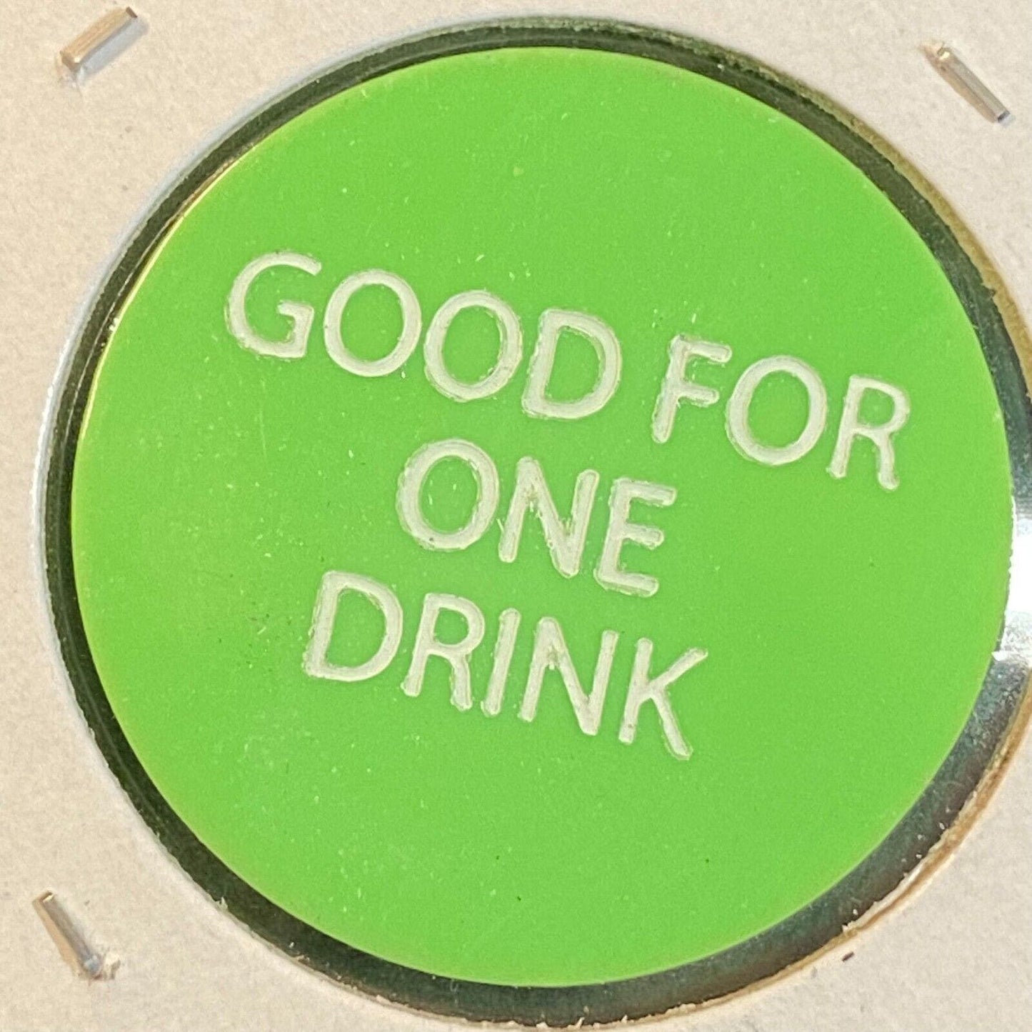 Hydetown, PA "The Rustic Inn" c1970's-80's Plastic "Good for One Drink" Token
