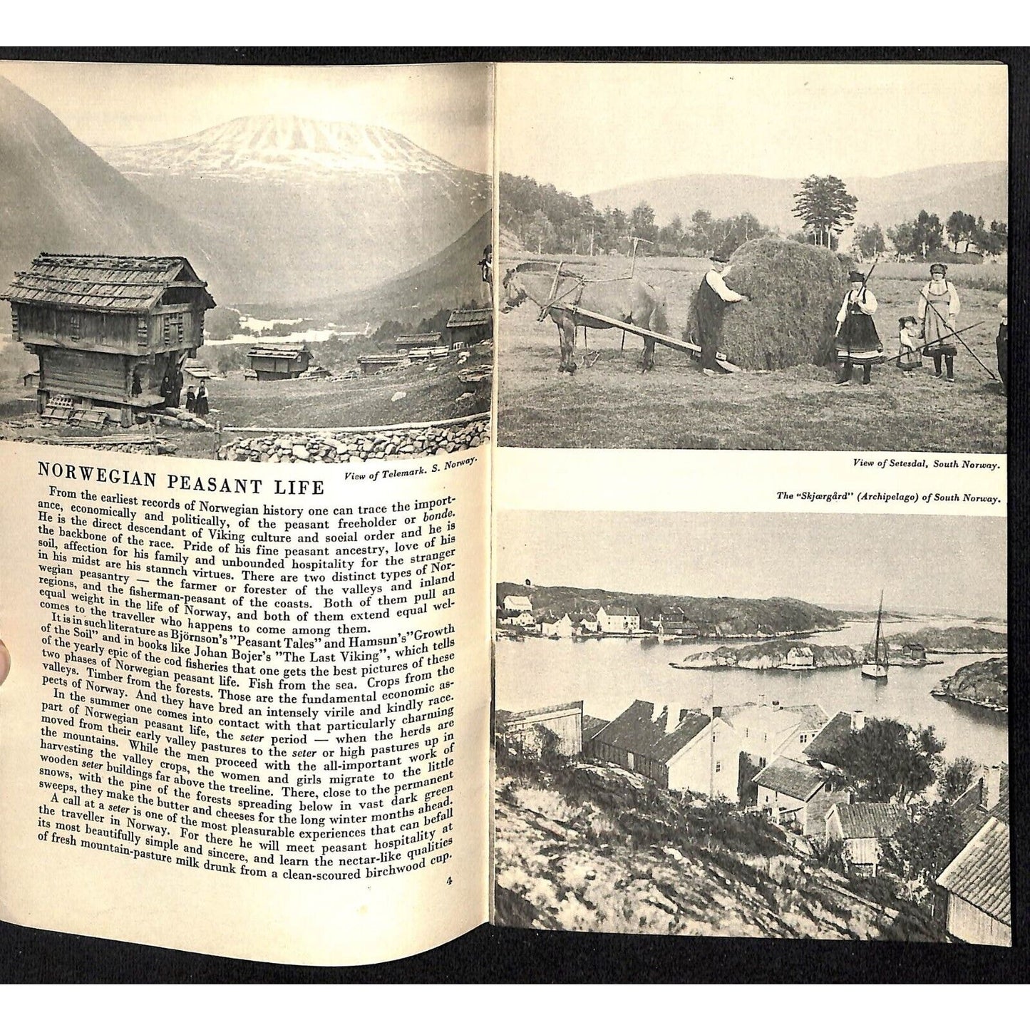1935 Norway Travel Brochure 24pp w/ 9" x 12" FO Map VGC