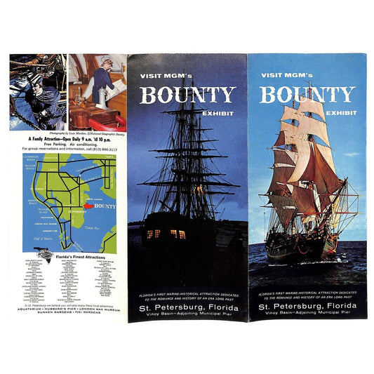 "Visit MGM's Bounty Exhibit" c1960's-70's St. Petersburg, FL Travel Brochure VGC