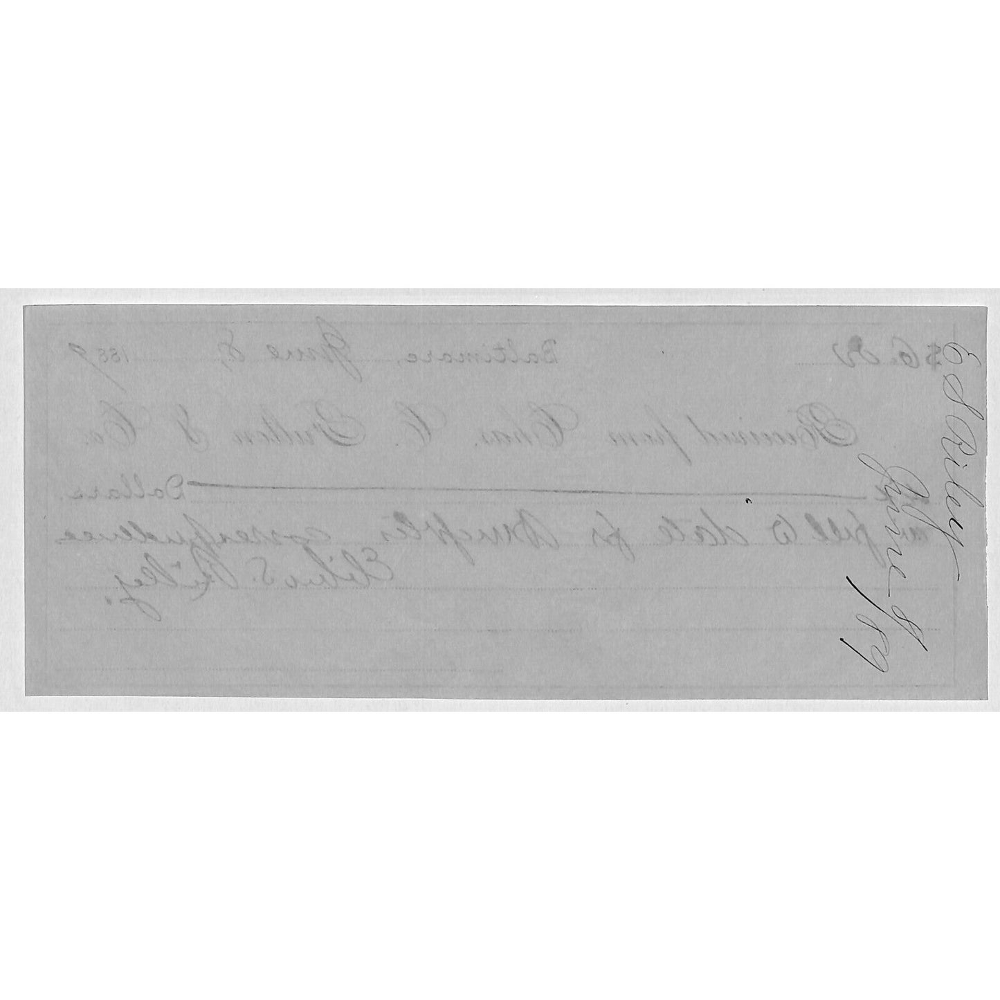 1889 Chas. C. Fulton & Co. (The Baltimore American Newspaper) Receipt